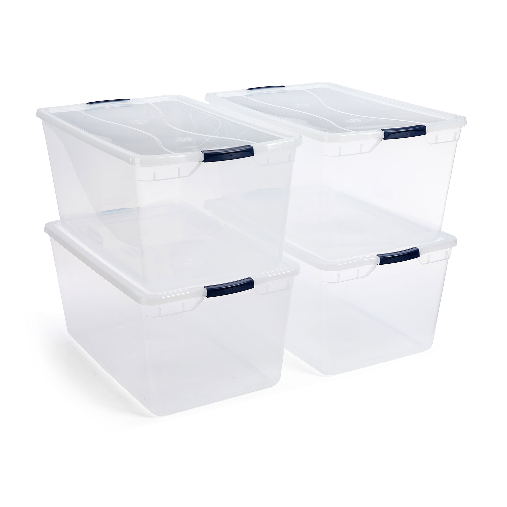 rubbermaid clear storage bins with lids