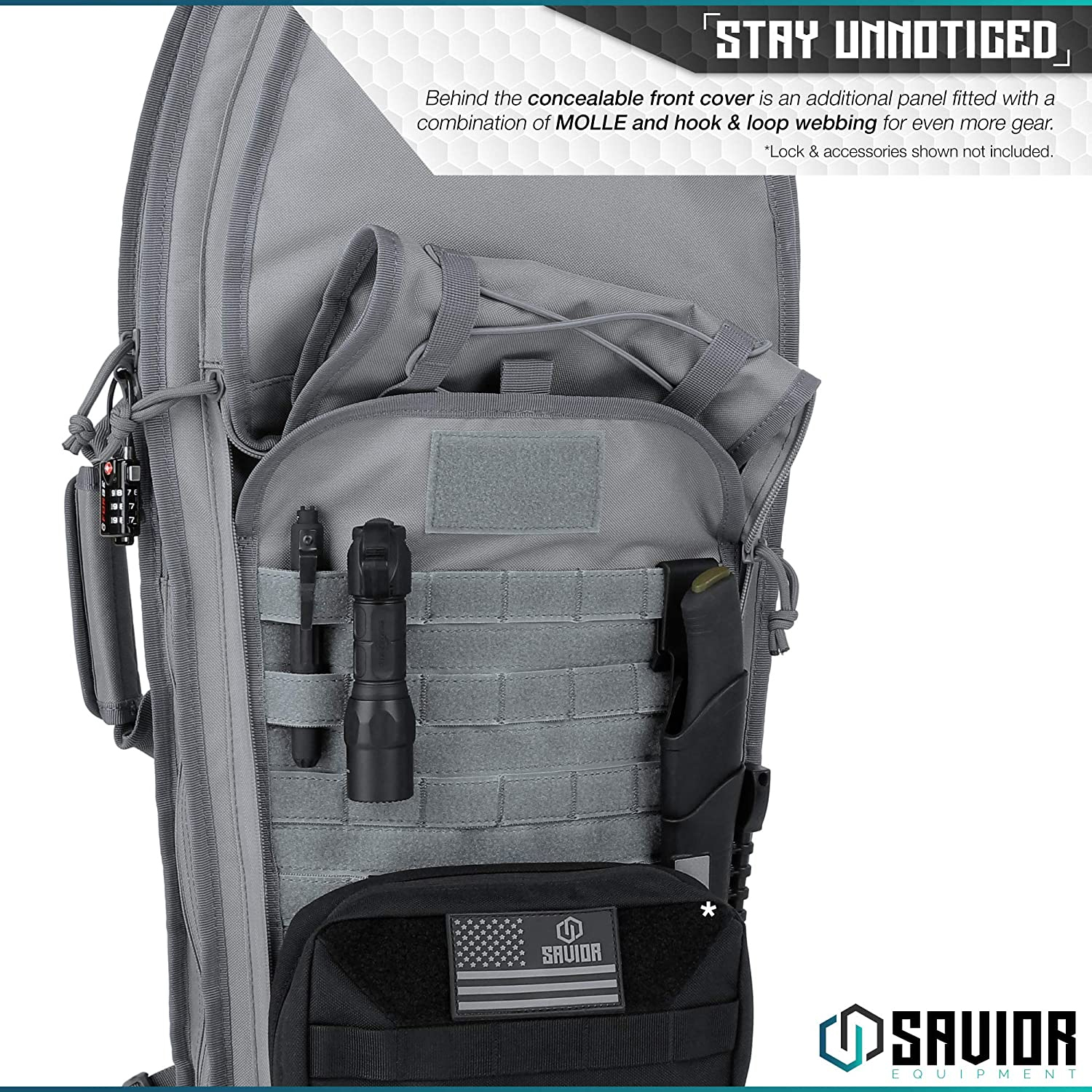 Savior Equipment RBCOVERT30SSGS T.G.B. Gray Covert Rifle Case, 30