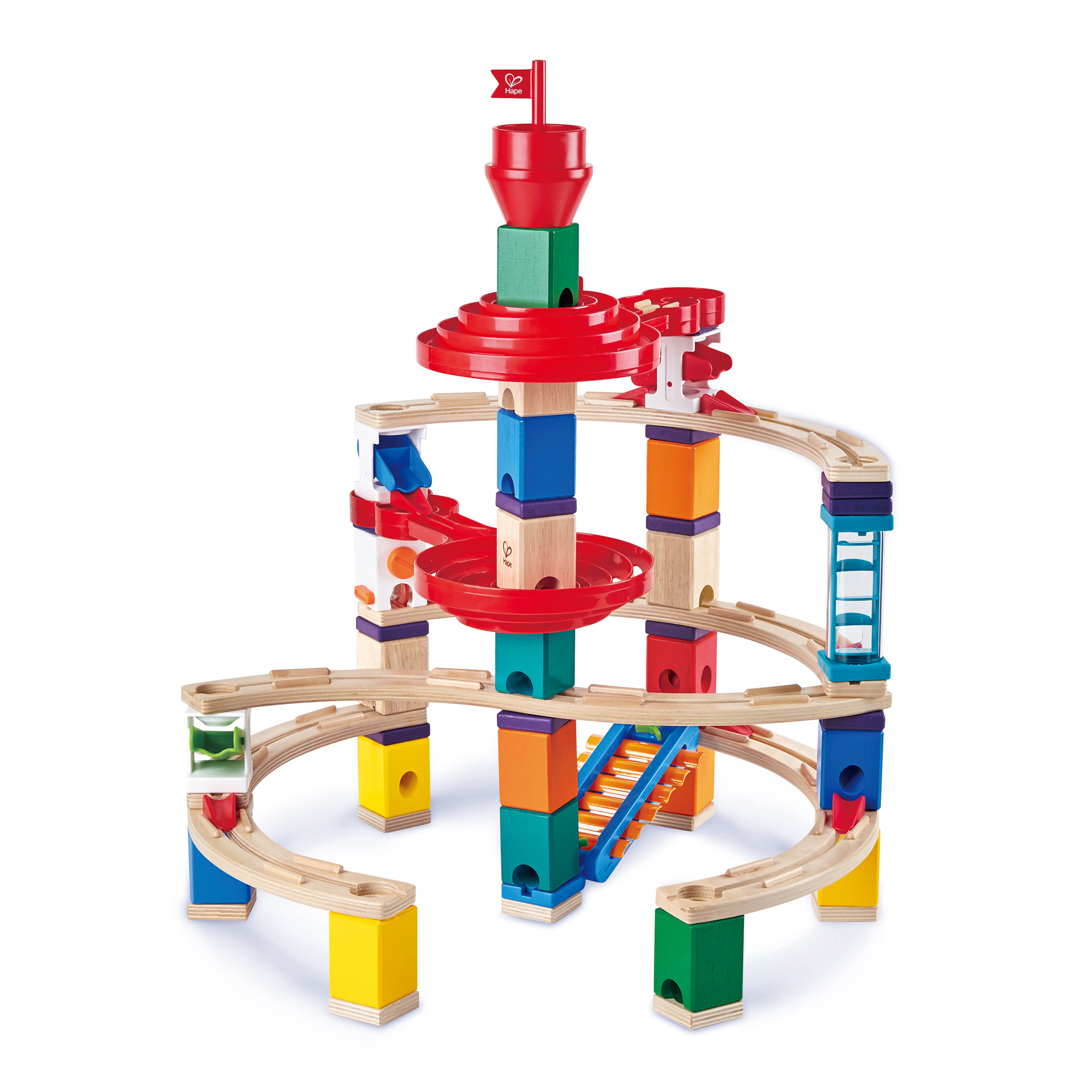 wooden marble run toy