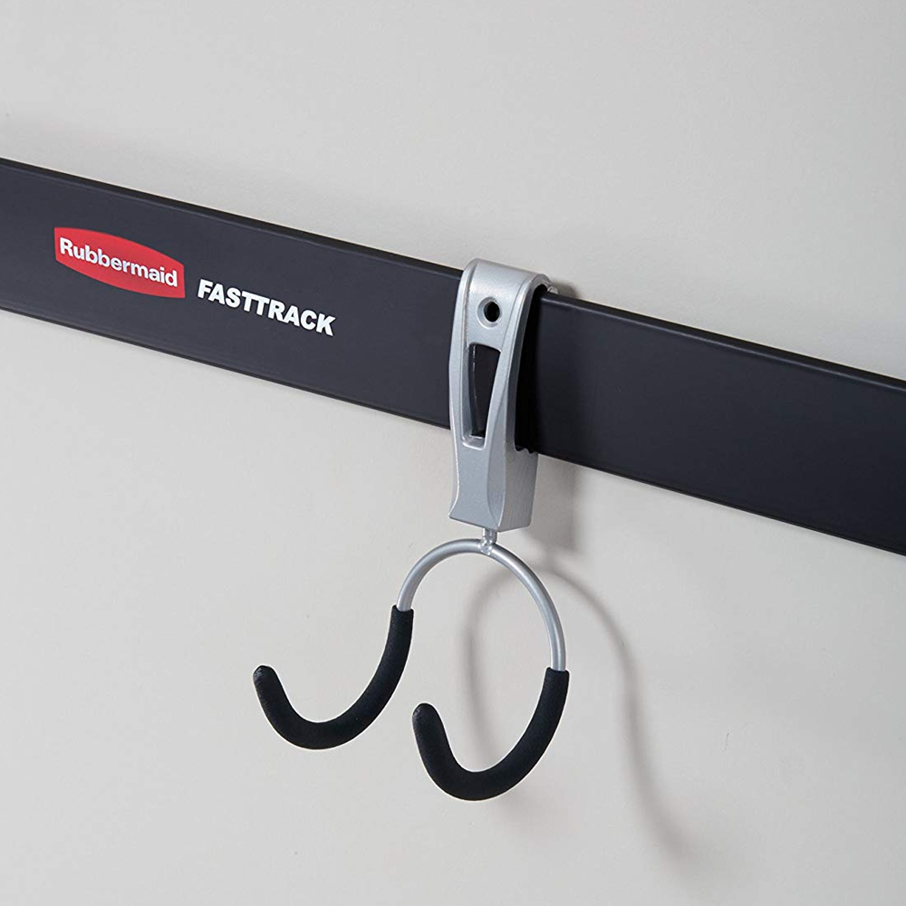 Rubbermaid 10 FastTrack Wall Mounted Storage Rails + Versatile Hook