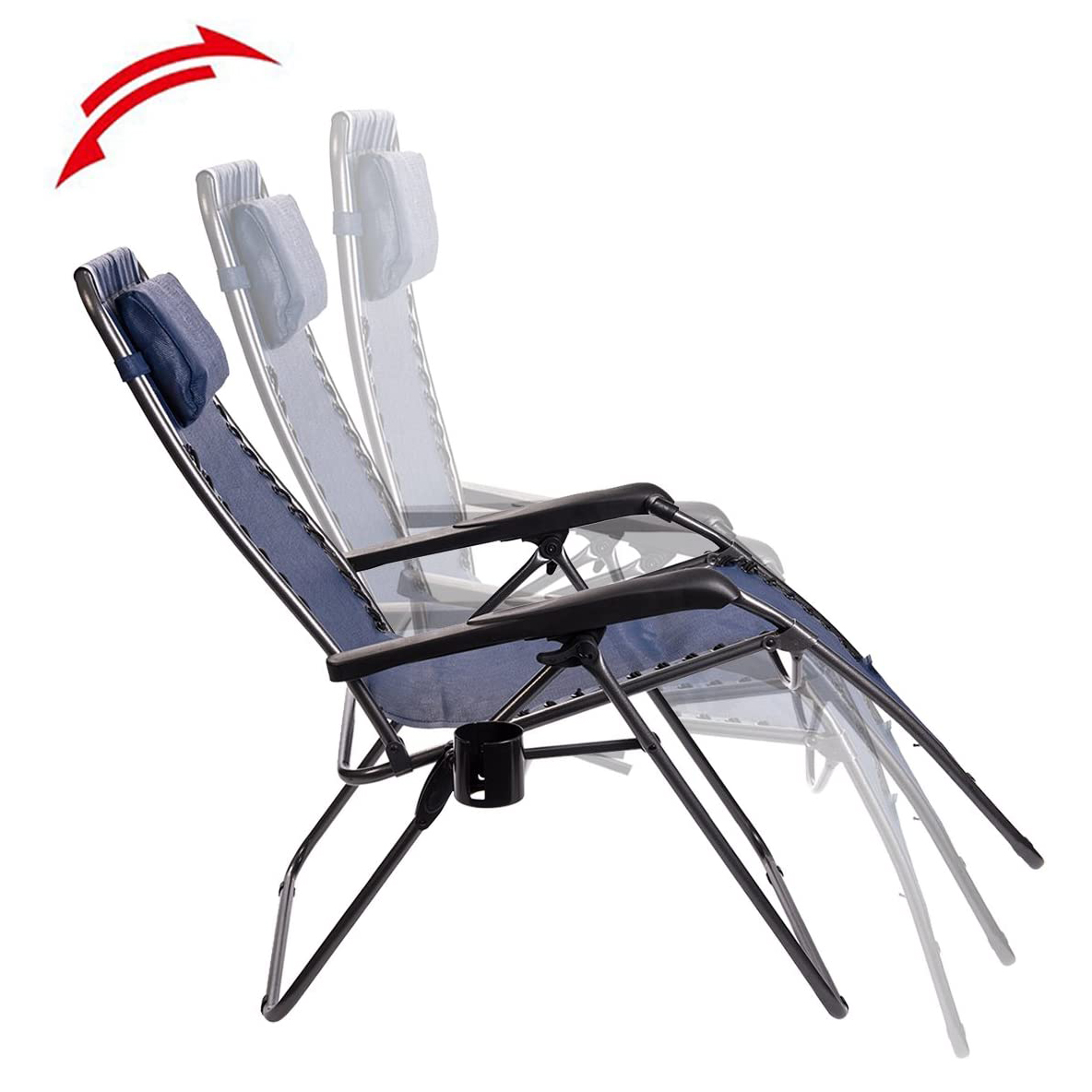 Timber Ridge Zero Gravity Locking Outdoor Patio Recliner Lounge Chair