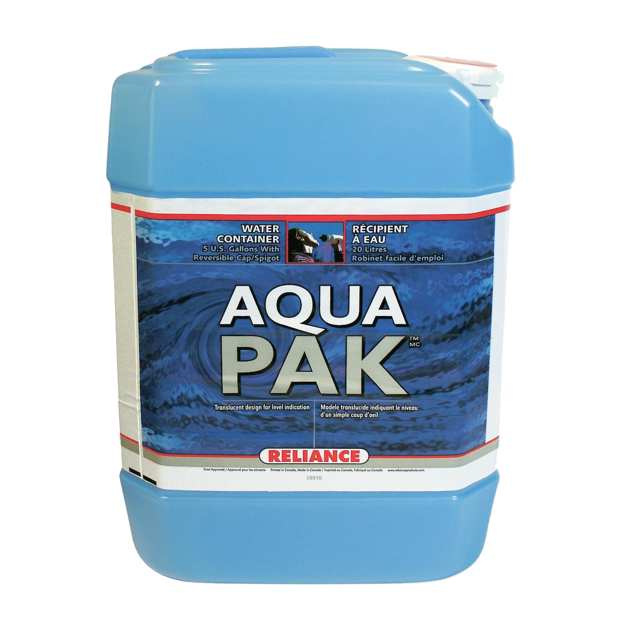 Reliance Products Aqua-Pak 5 Gallon Plastic Drinking Water Container