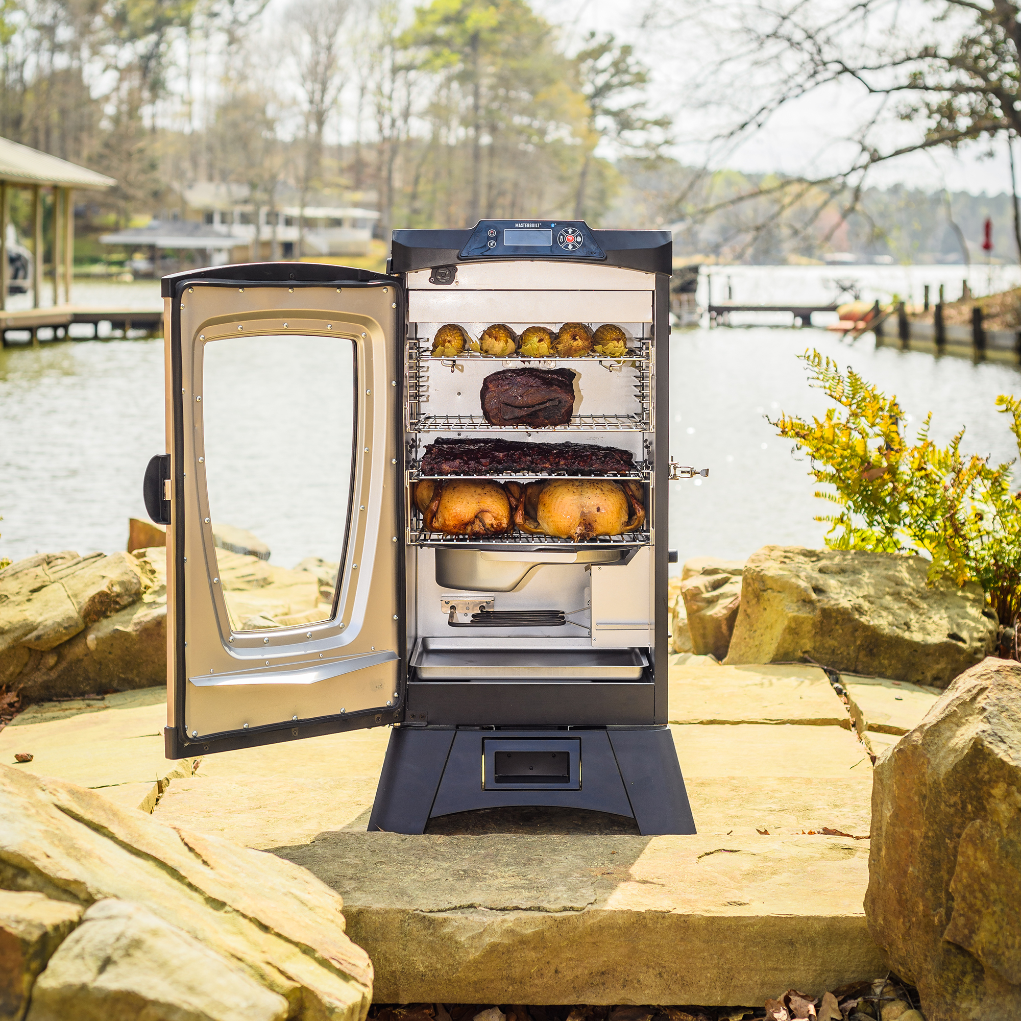 Masterbuilt Intelligent Bluetooth Digital Electric BBQ Smoker, 30 Inch