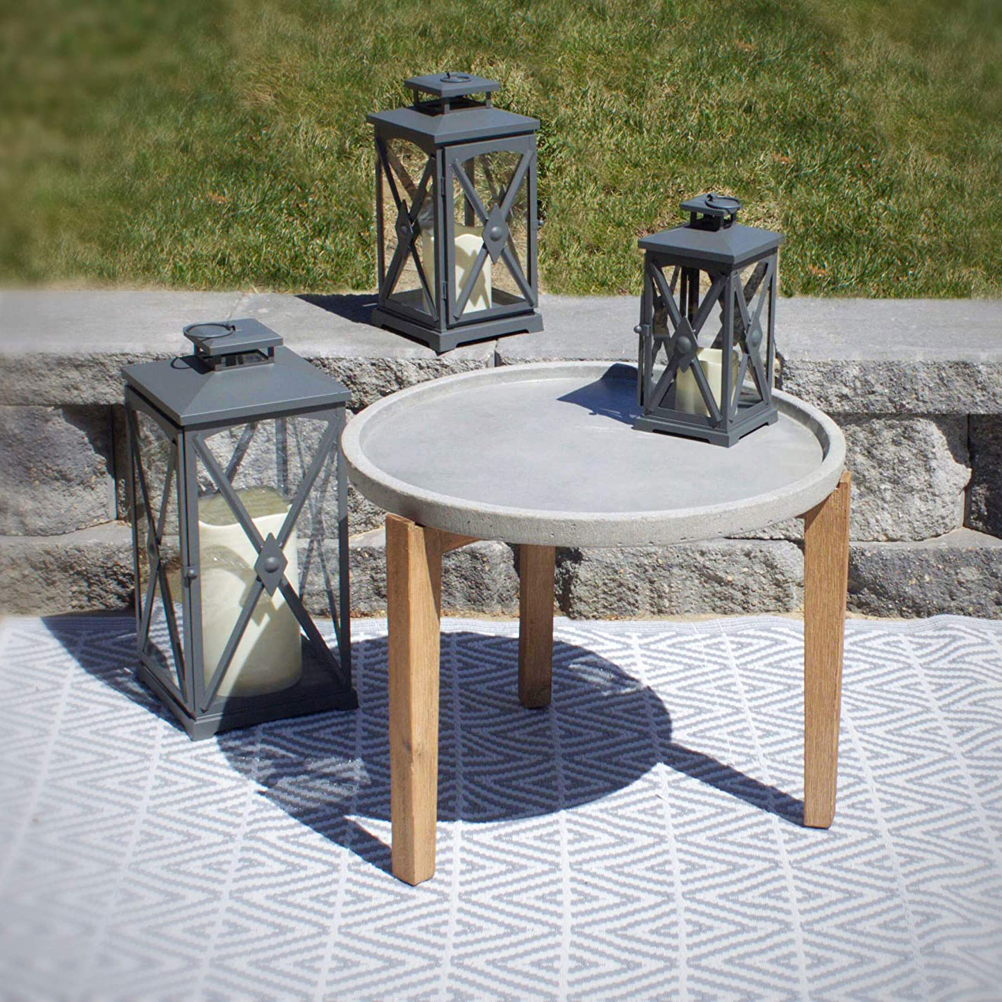 Pebble Lane Living Bali Cement Earth Round Side Table with ... Pebble Lane Living Bali Cement Earth Round Side Table with ... on Pebble Lane Living id=59369