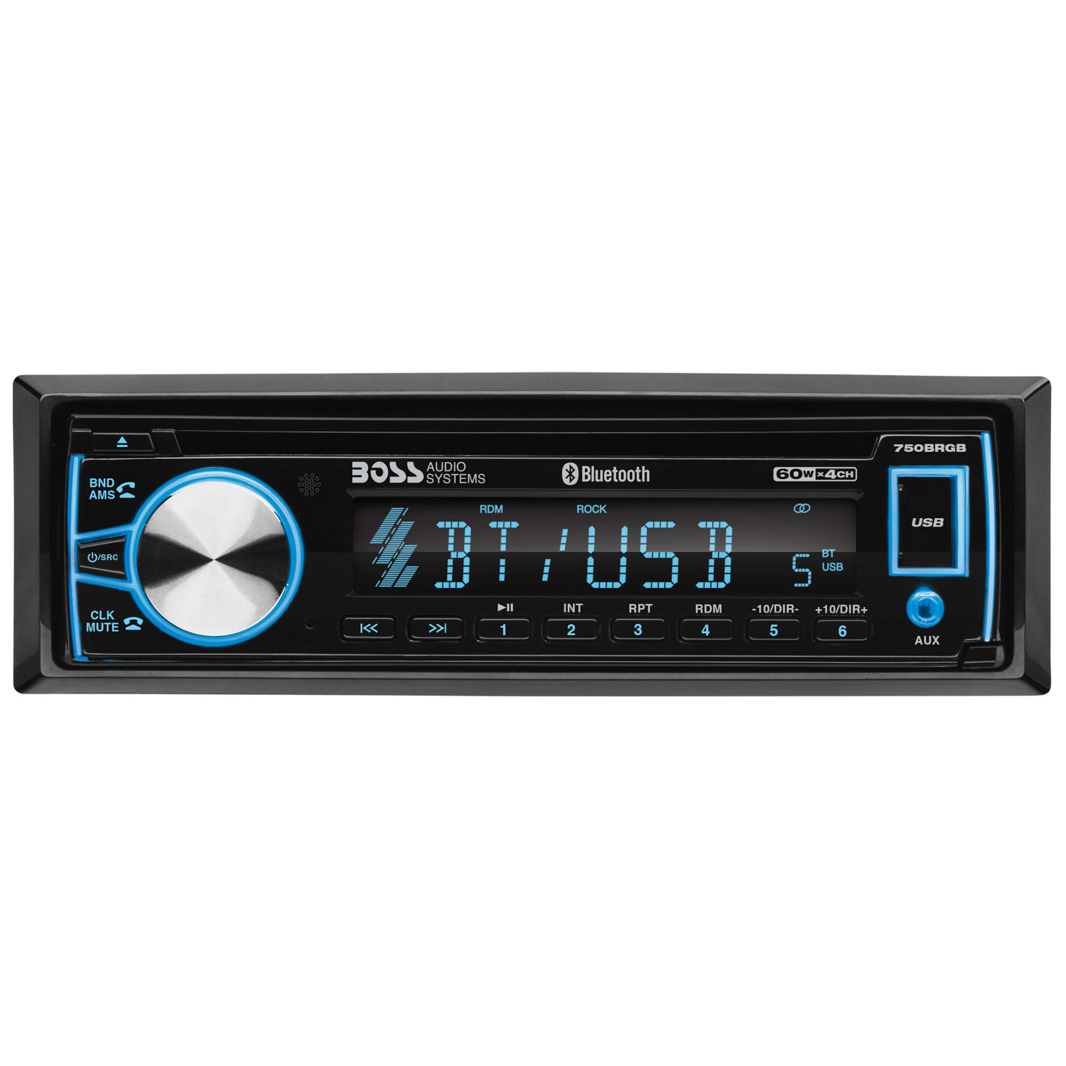 Boss Audio Systems 750BRGB Single DIN Bluetooth CD Player
