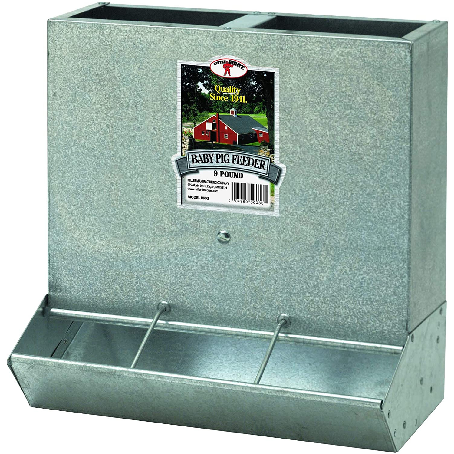Little Giant BPF3 Mountable 3 Hole Baby Piglet Trough Feeder, 9 lb (2