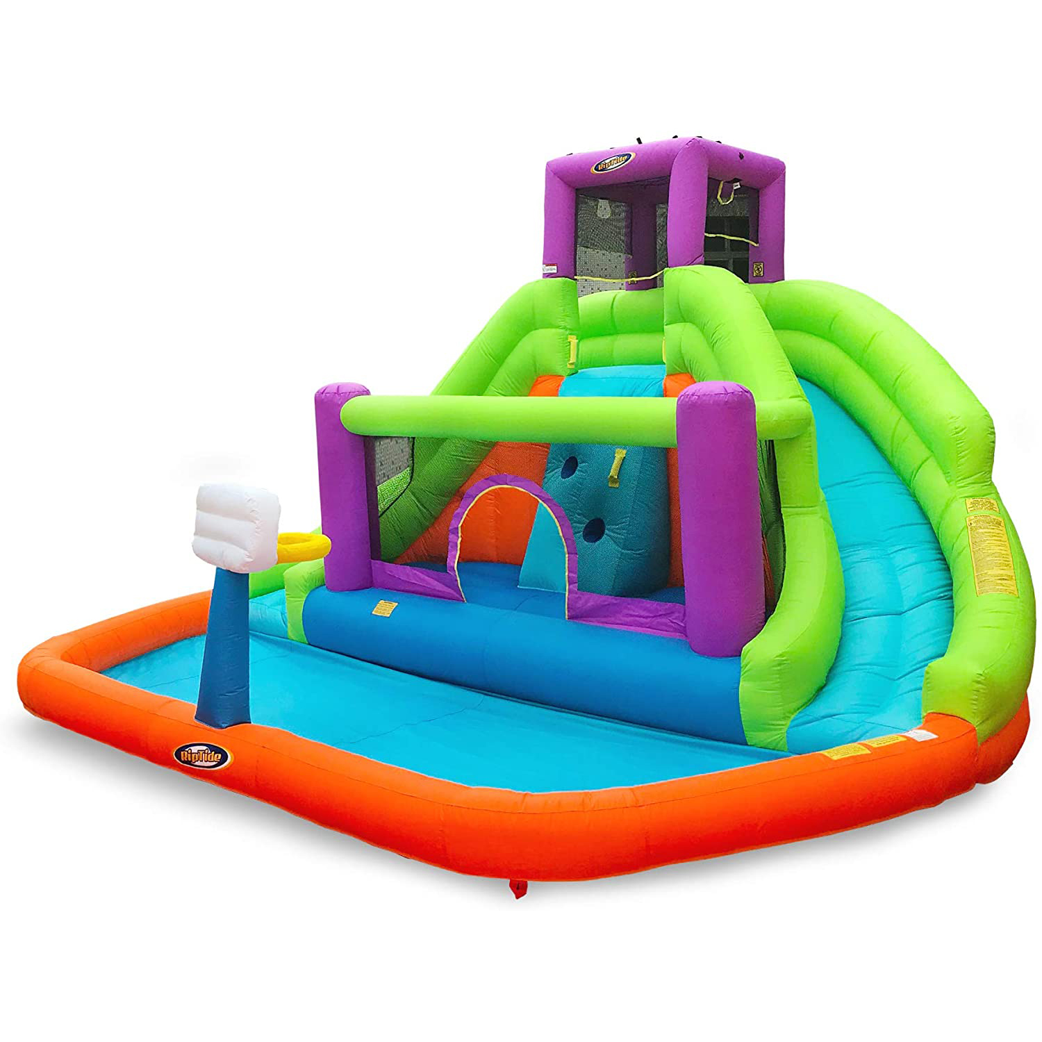 inflatable bounce house and water slide