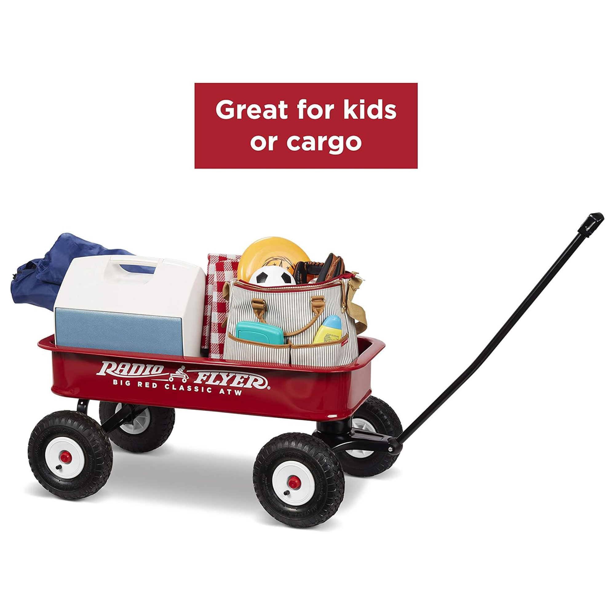 Radio Flyer 1800 Big Red Classic Extra Long Handle All Terrain
