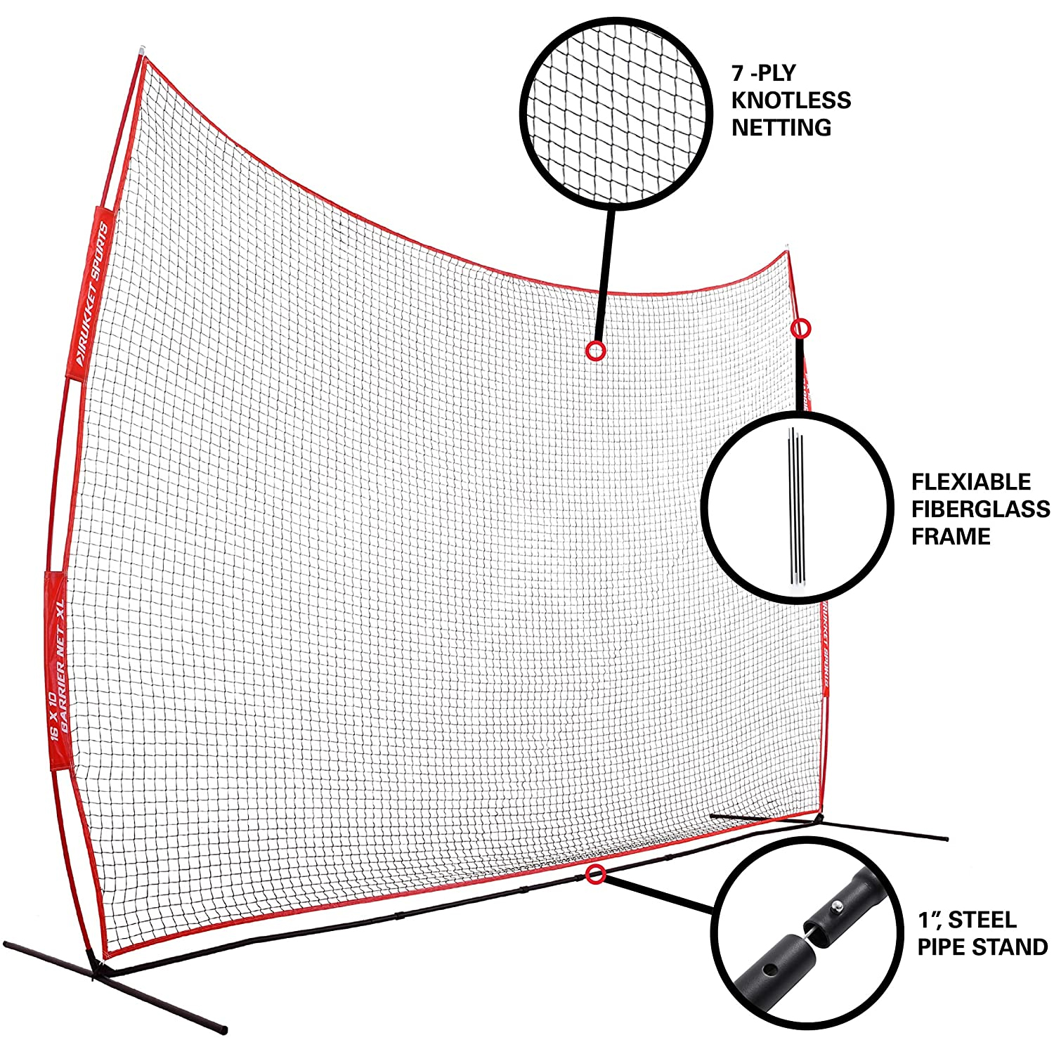 Rukket Sports Universal MultiSport Backstop Net, XL, 16 x 10 Feet (Open Box) 858720005924 eBay