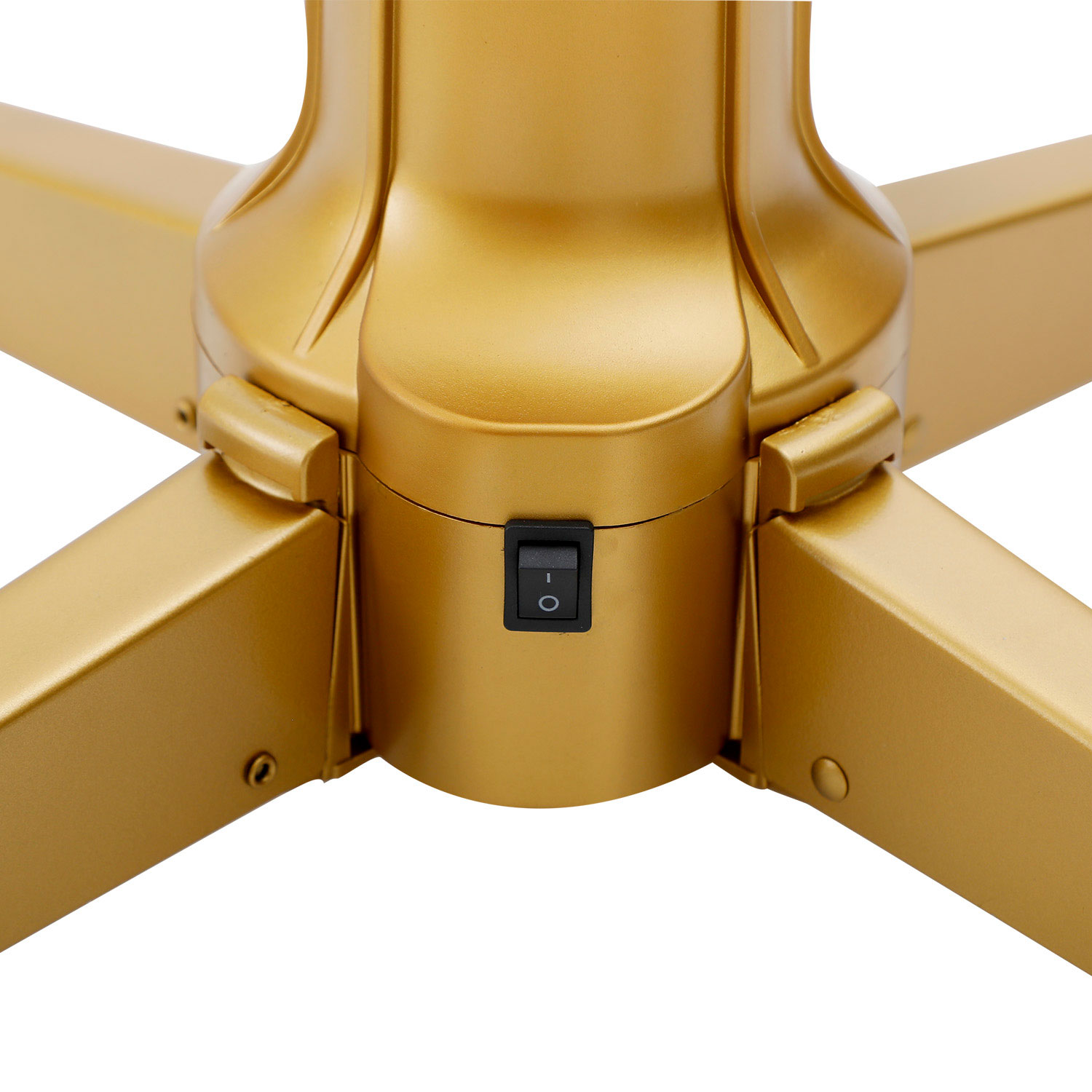 Heavy Duty Fancy Gold Metal Rotating Artificial Christmas Tree Stand 