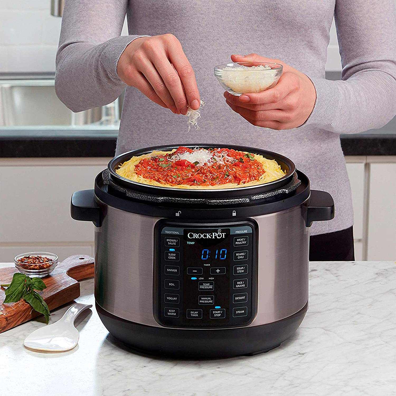 Crock-Pot Multi Function Mini 4 Quart Express Home Food Cooker ...