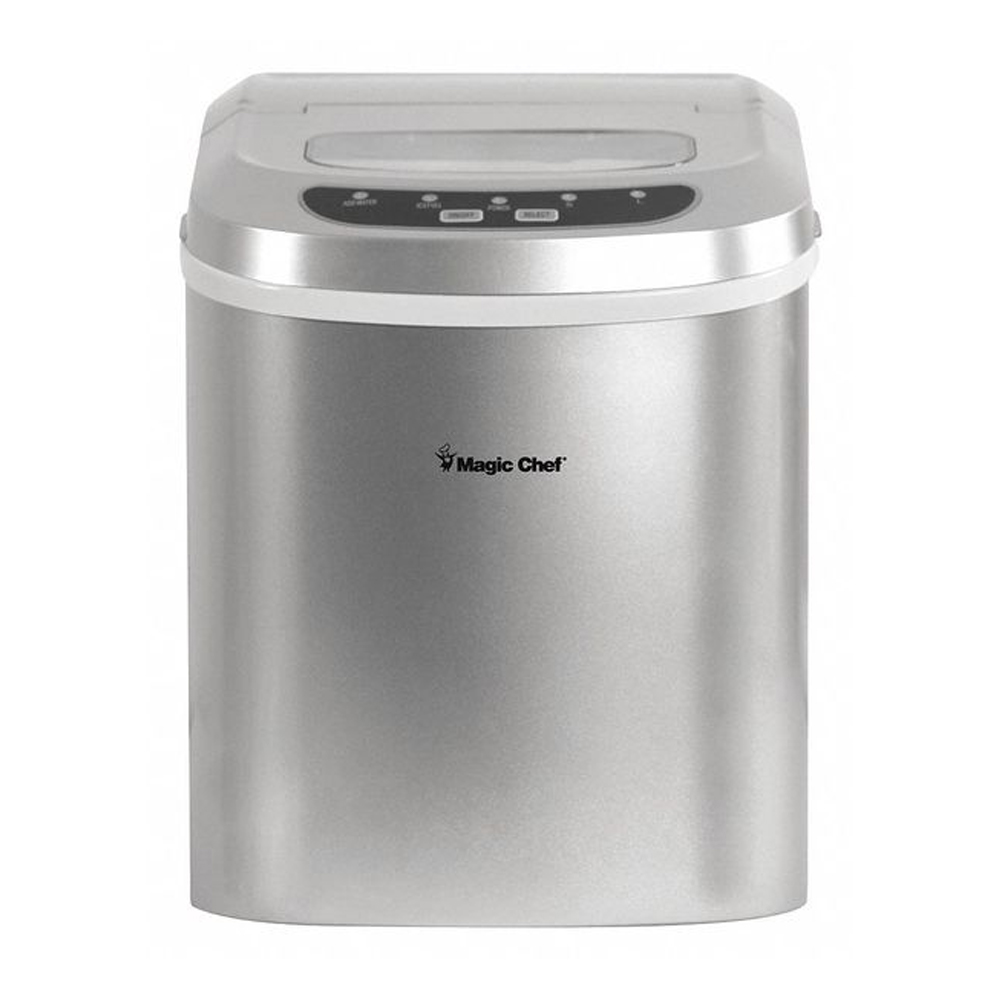 Magic Chef Portable Countertop Ice Maker, 27 Pounds Per Day, Silver