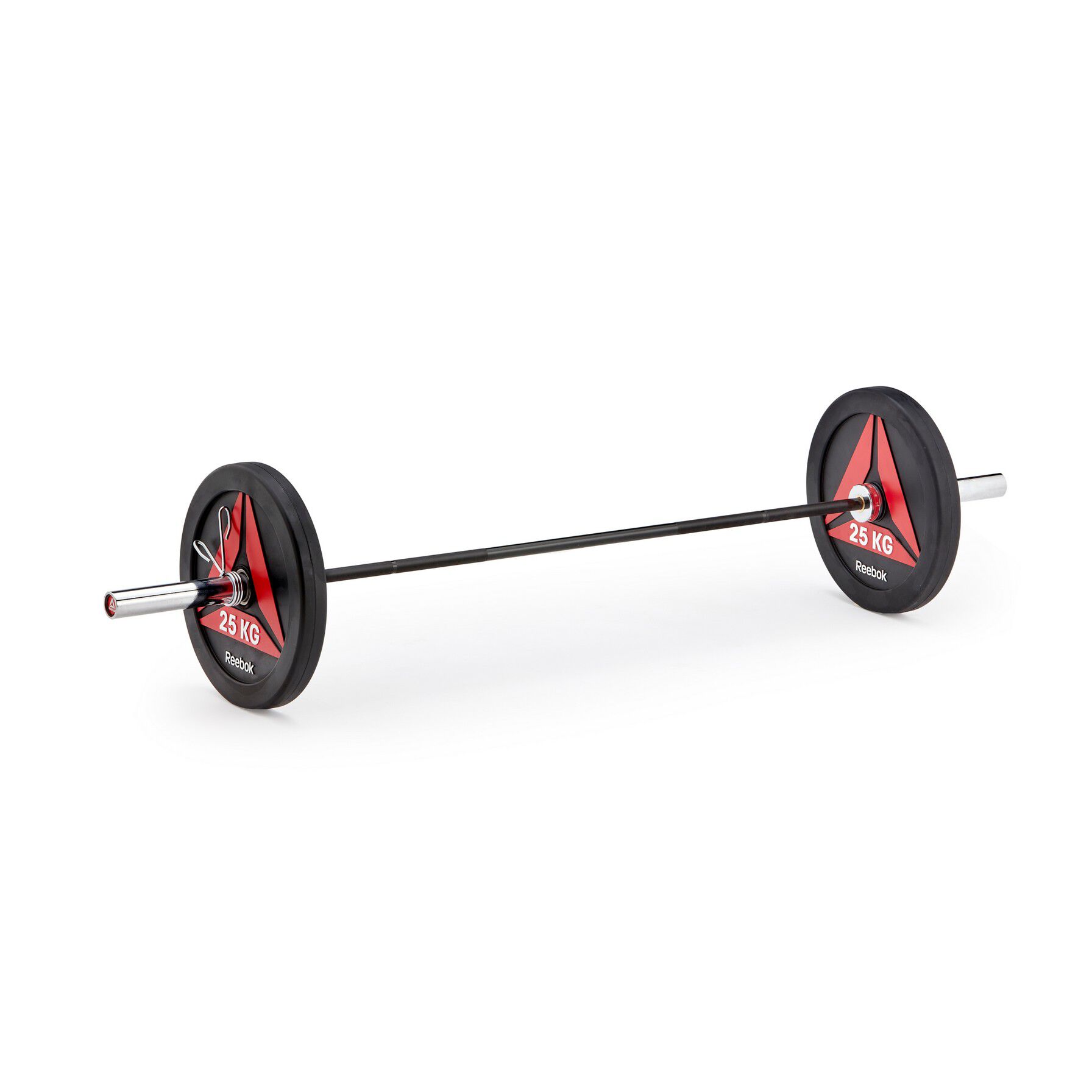 Reebok 15 Kg Weightlifting Workout Steel Fitness Power Training Barbell