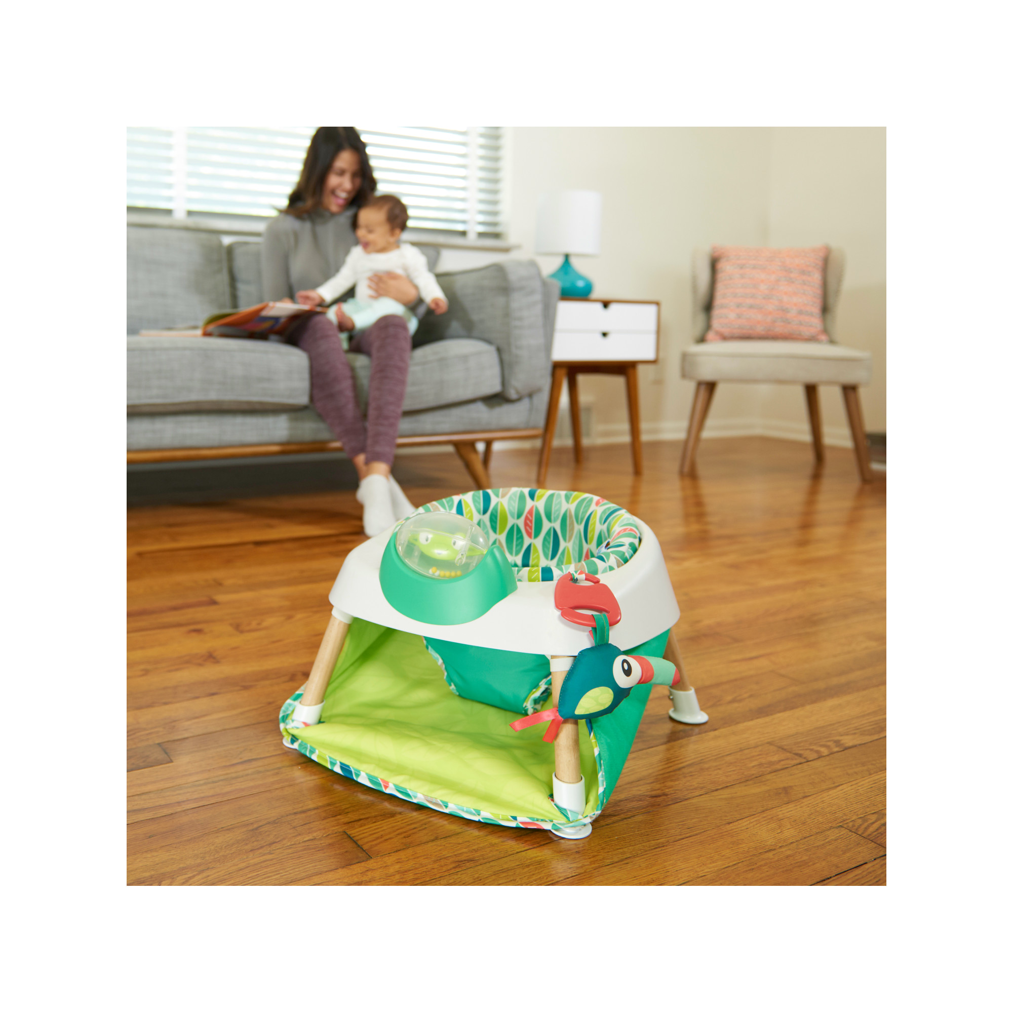 wooden exersaucer