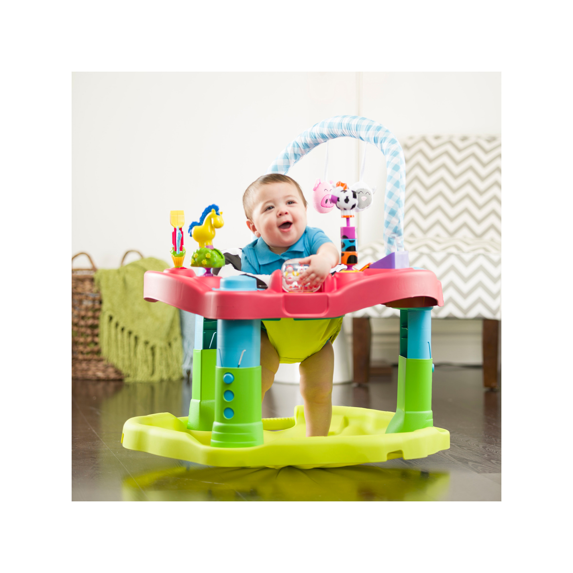 Evenflo ExerSaucer Moovin Groovin Baby Bouncer Saucer Activity Center ...