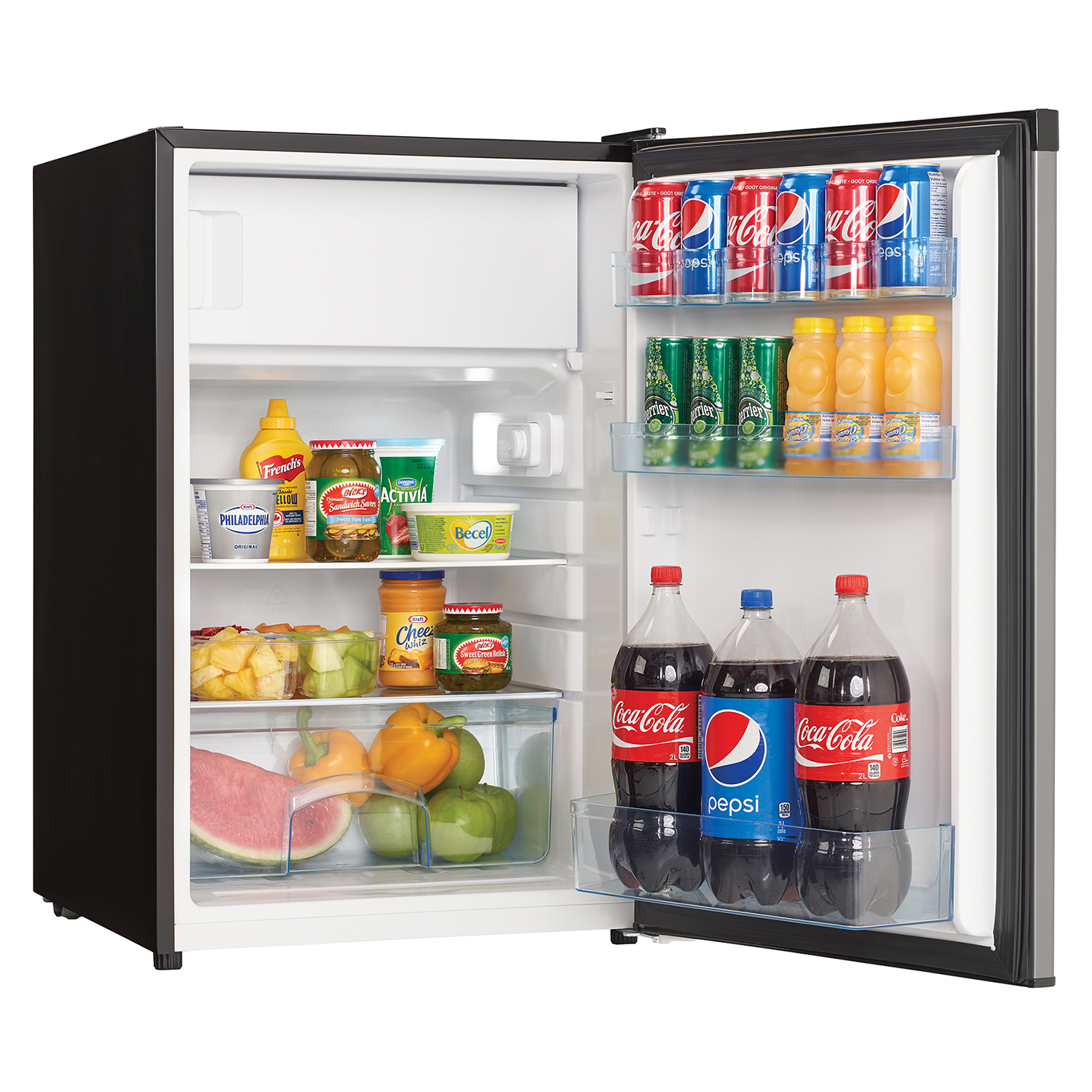 Danby 4.5 Cubic Feet Compact Refrigerator w/ True Freezer, Steel ...