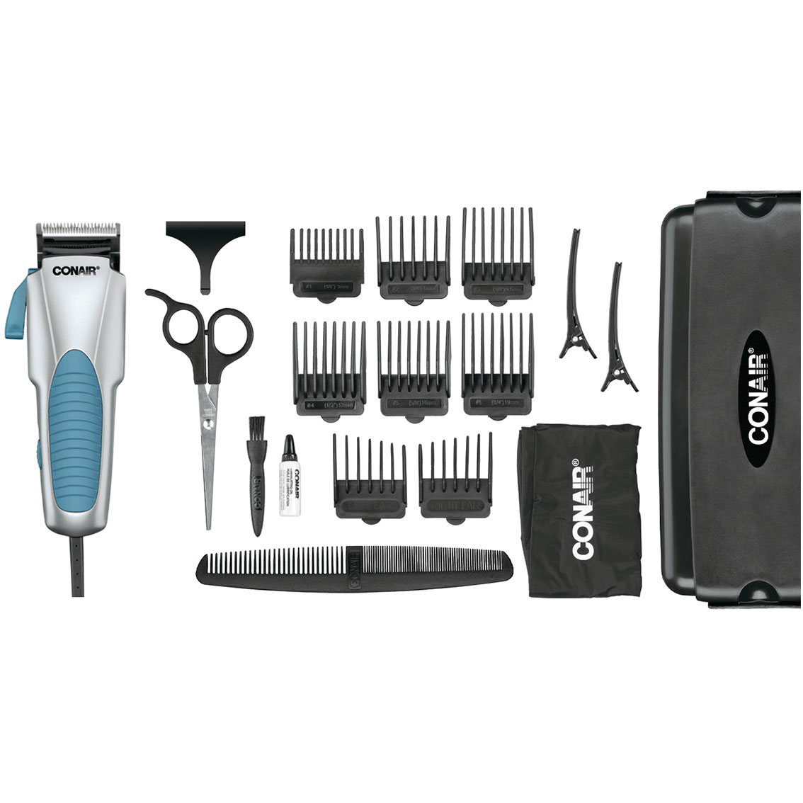 Conair HC244NGBV 18 Piece Corded Hair Cutting Clipper Trimmer Set with