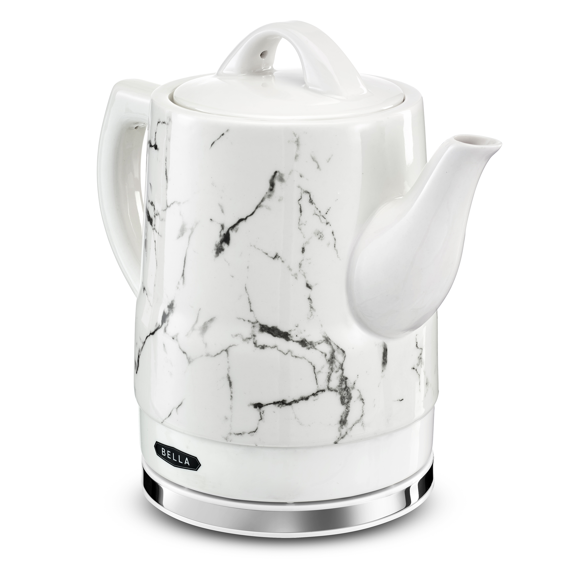 Bella 14743 1.5 Liter 1350 Watt Ceramic Cordless Electric Kettle, White