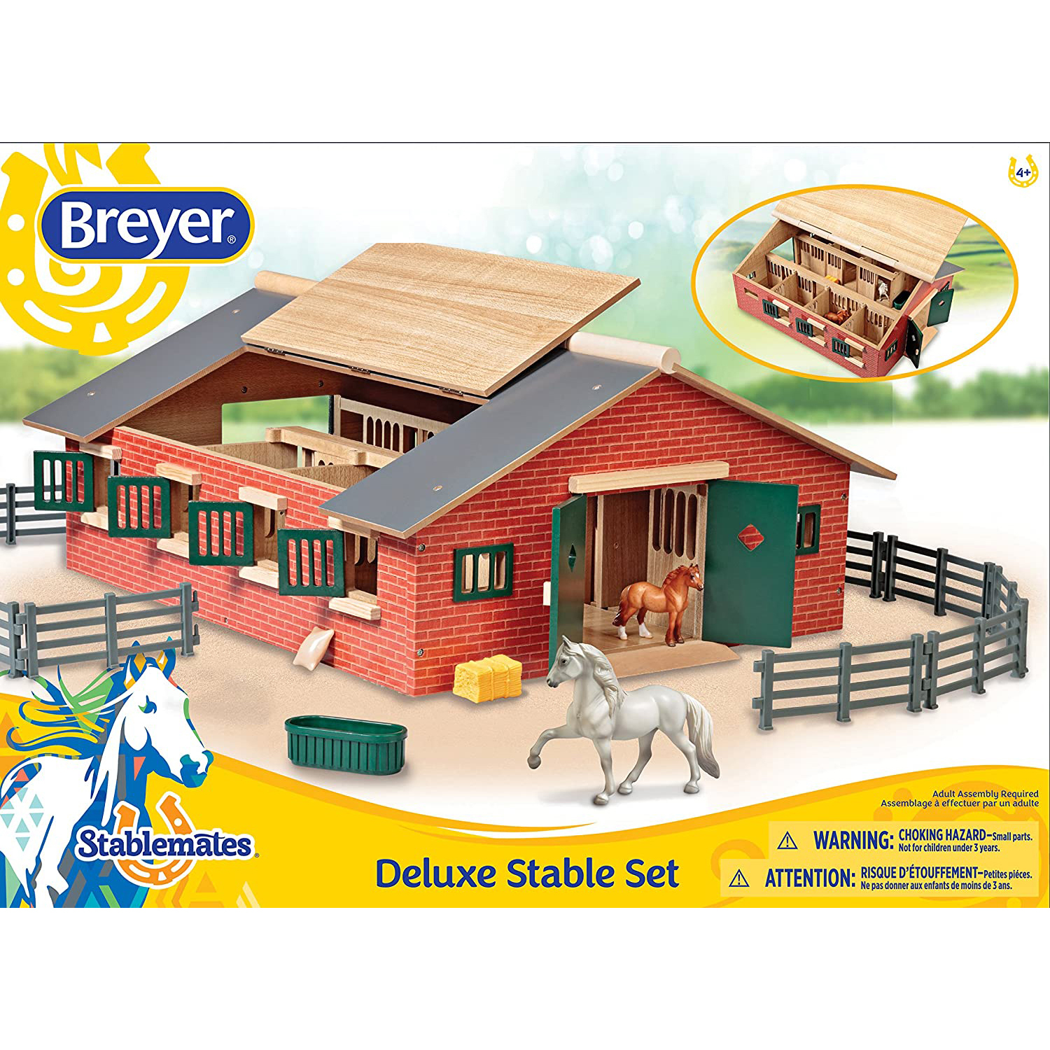 ride on horse and stable toy