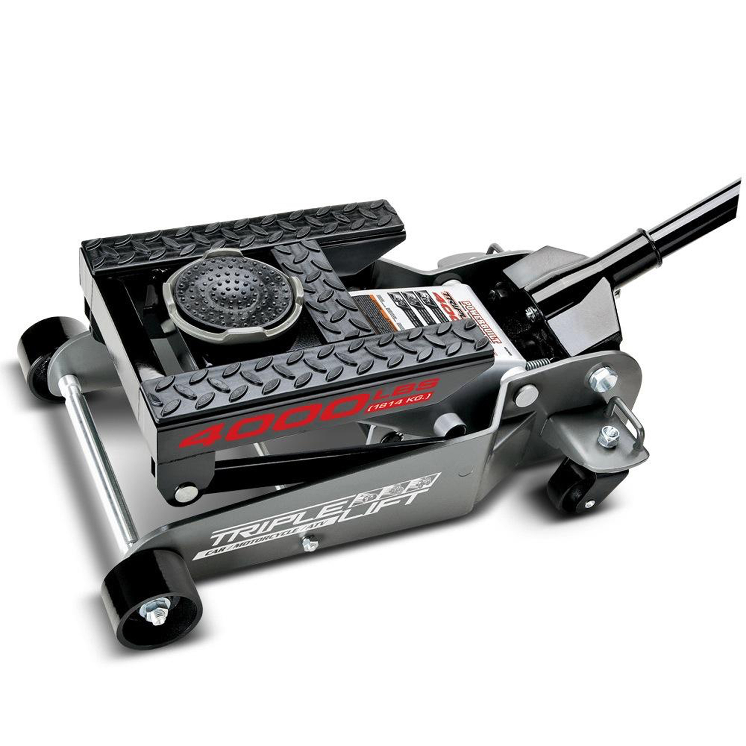 Powerbuilt Heavy Duty 3in1 4000 Pound 2 Ton Triple Lift Floor Jack