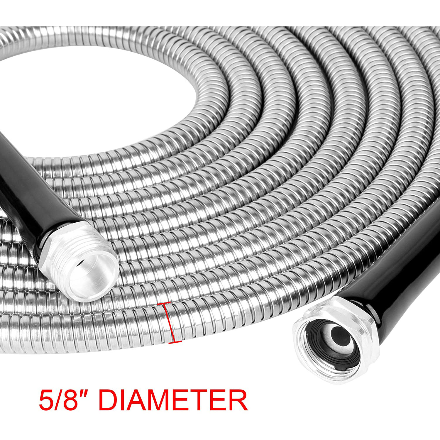 Specilite Heavy Duty 100 Ft Stainless Steel 10 Spray Pattern Nozzle 100 Ft Stainless Steel Hose