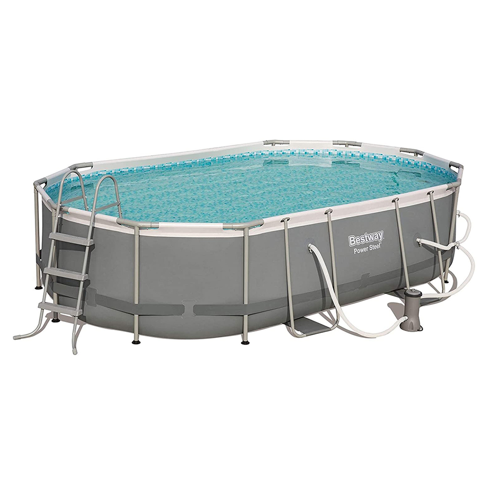 Bestway Power Steel Above Ground Pool Set w/ Filter Pump