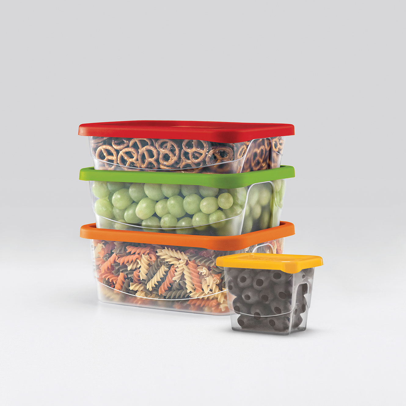 stacking plastic food containers