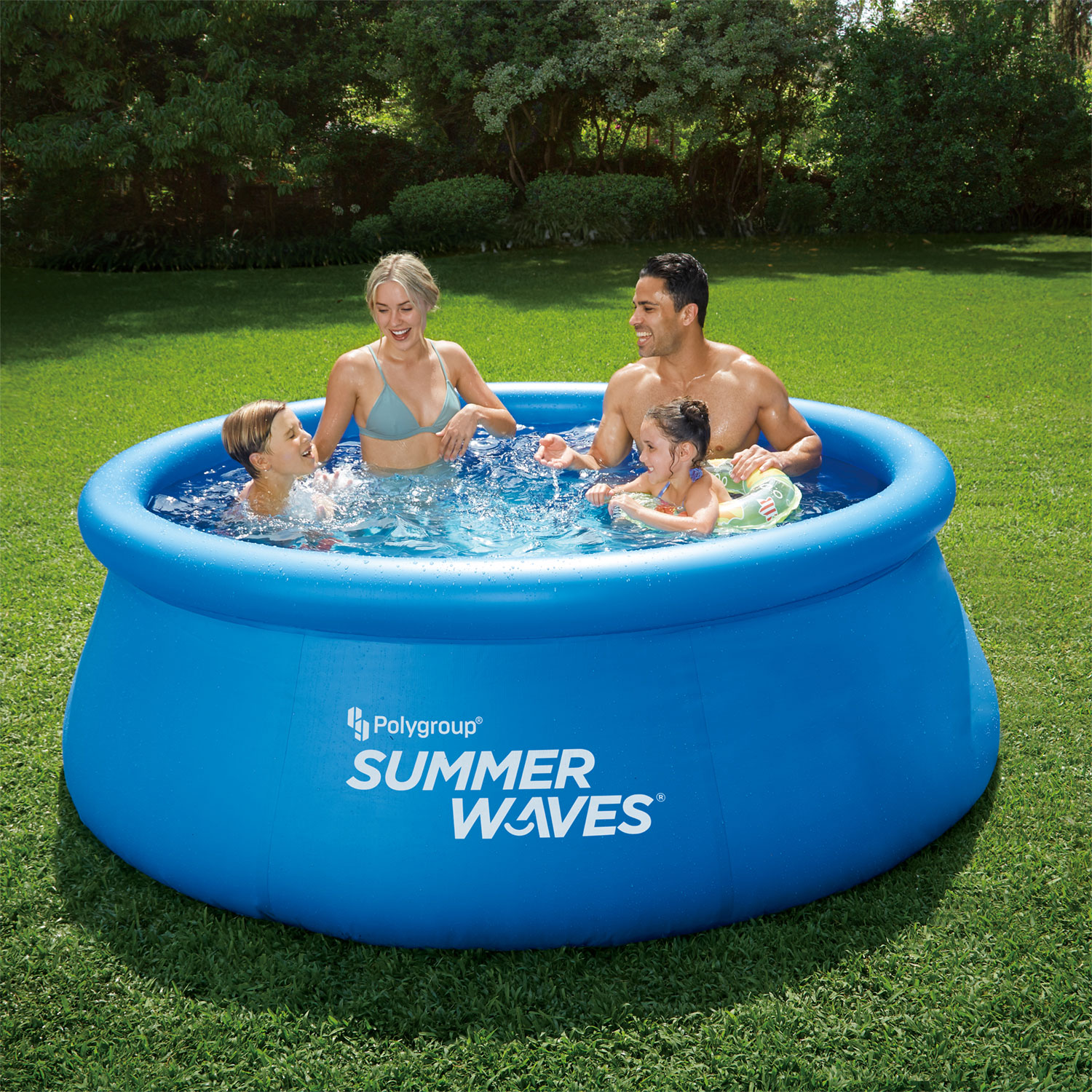 Summer Waves 8ft x 30in Inflatable Ring Above Ground Pool Set w/ Pump (Used) | eBay