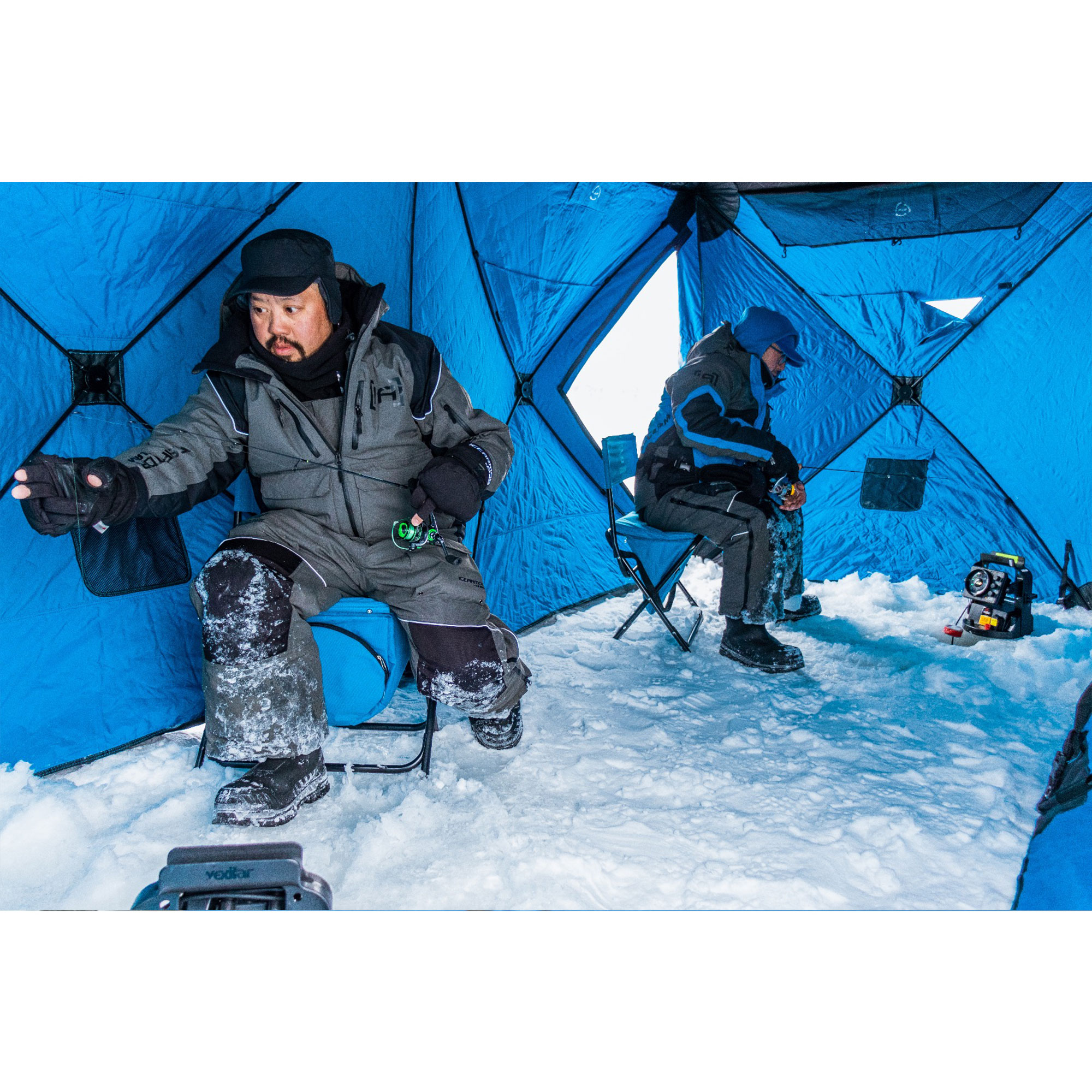 Portable 6 x 12 Ft C-720 Pop Up Ice Fishing Thermal Hub Shelter