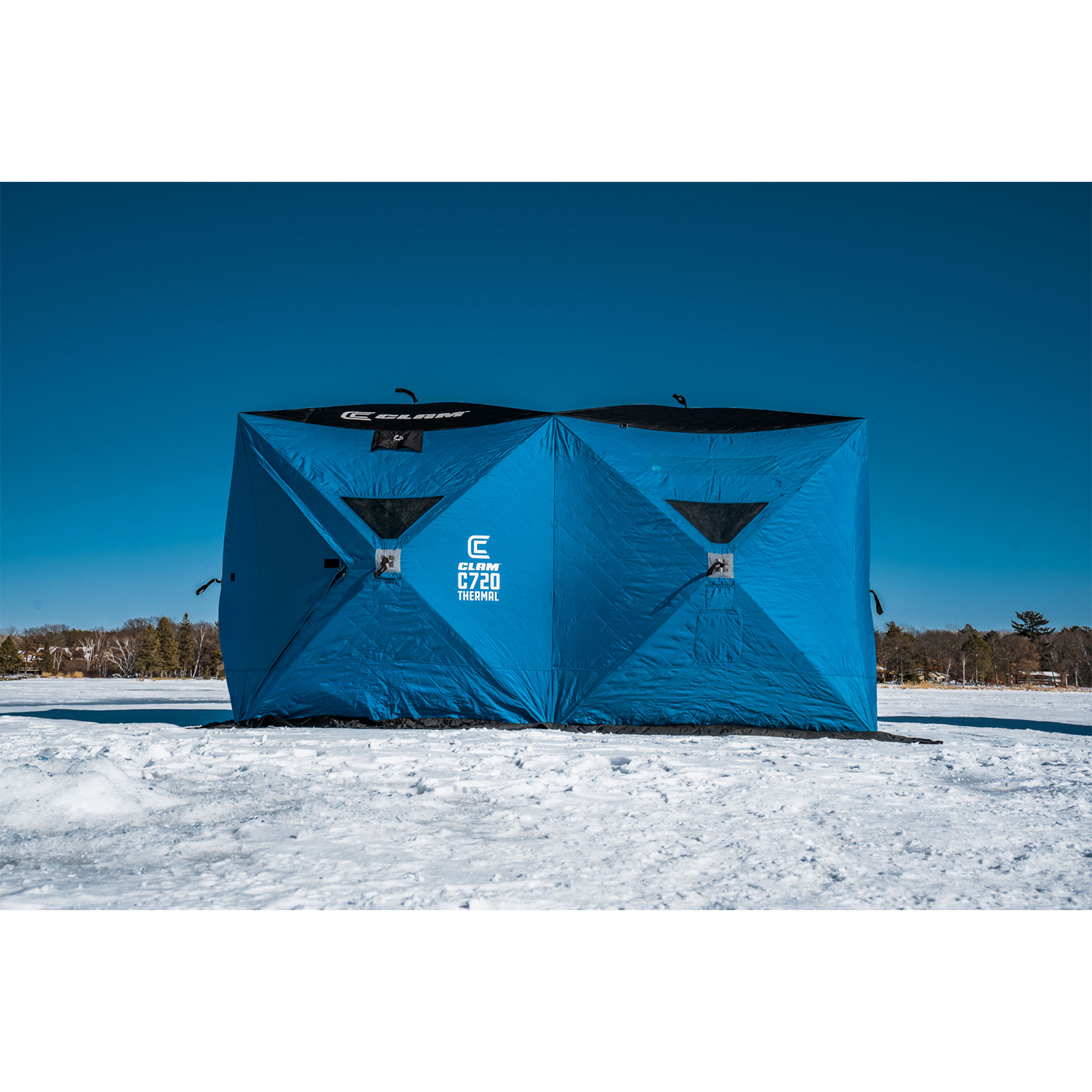 CLAM Portable 6 x 12 Ft C-720 Pop Up Ice Fishing Thermal Hub