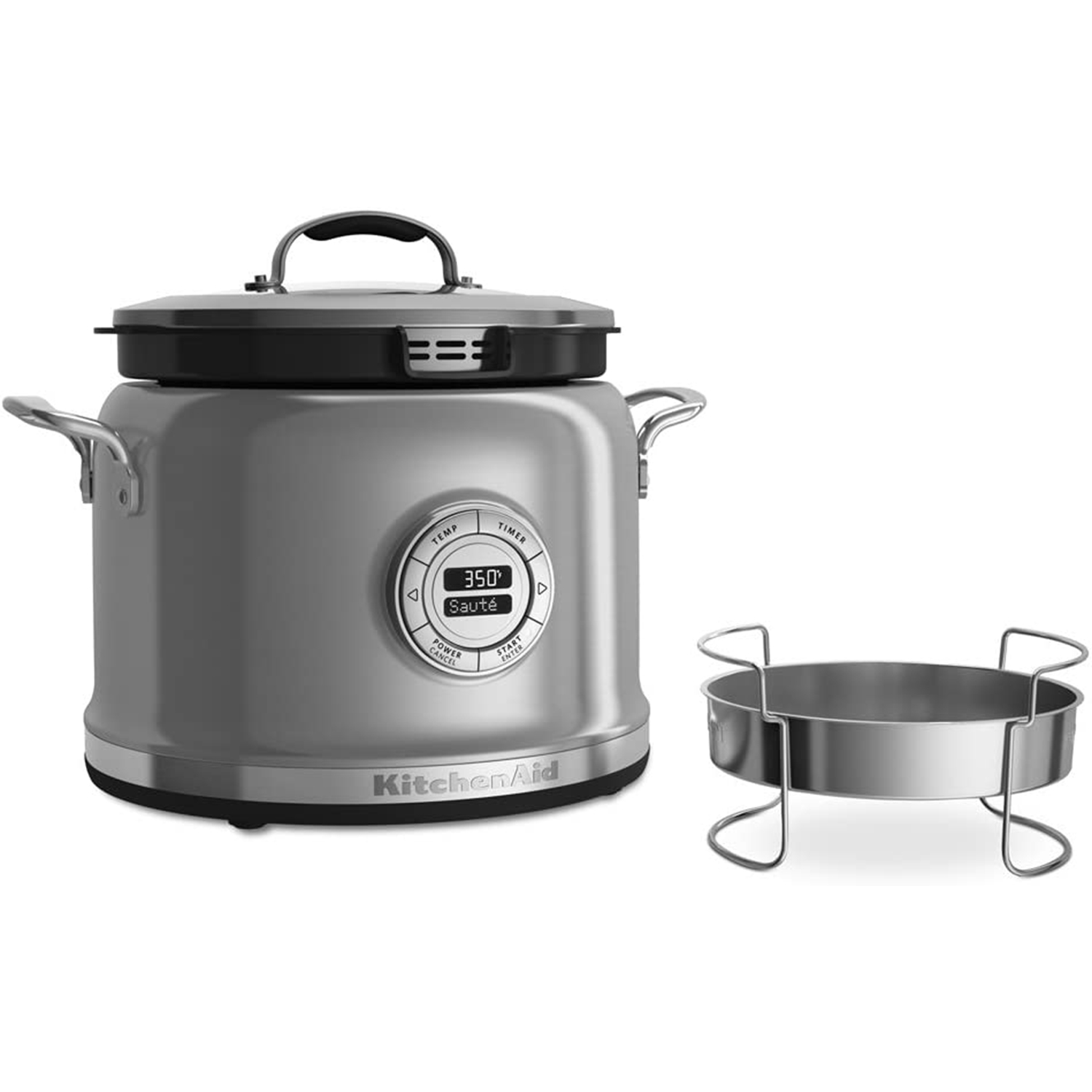 KitchenAid Electric Multi Steamer Slow Cooker, 4 Qt, Stainless Steel
