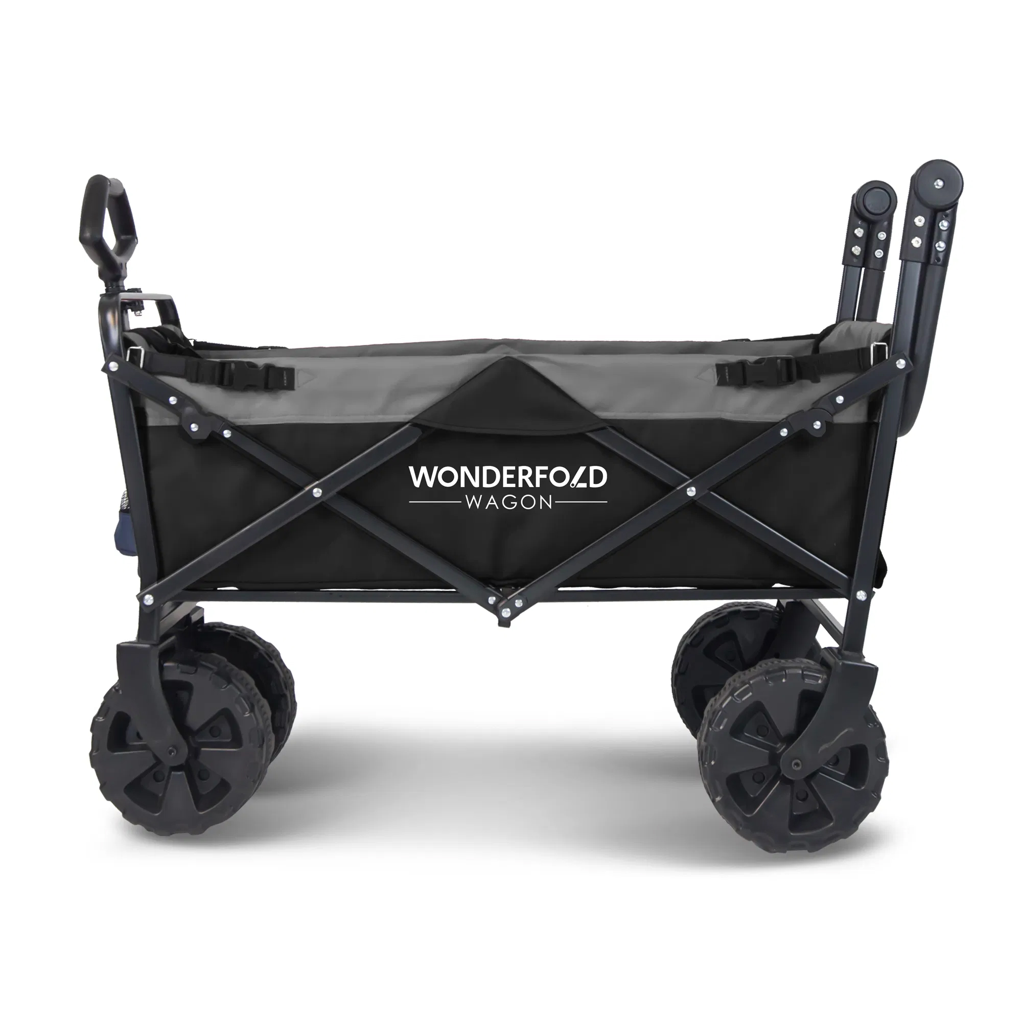 folding wagon with push handle