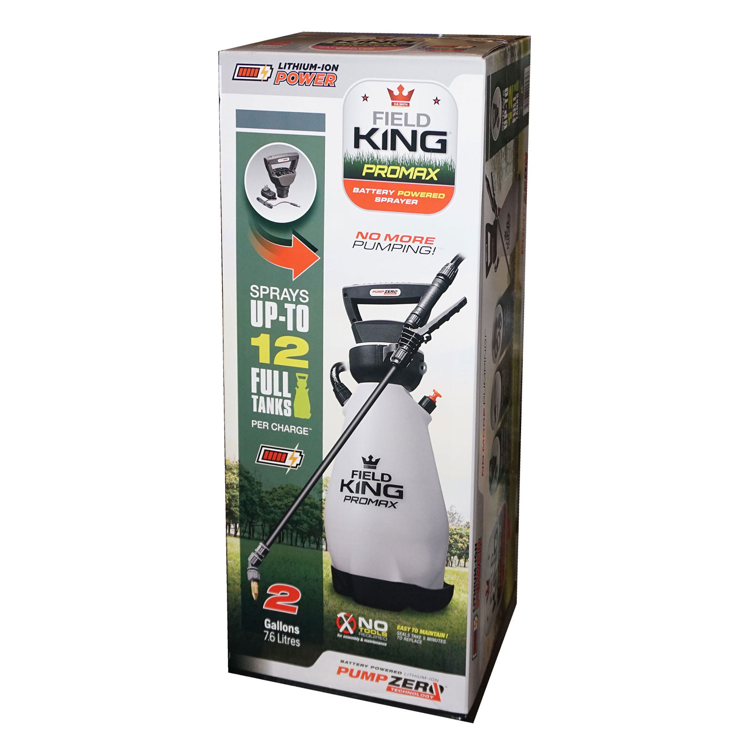 Field King 190571 Promax Pump Zero 2 Gallon Battery Powered Weed