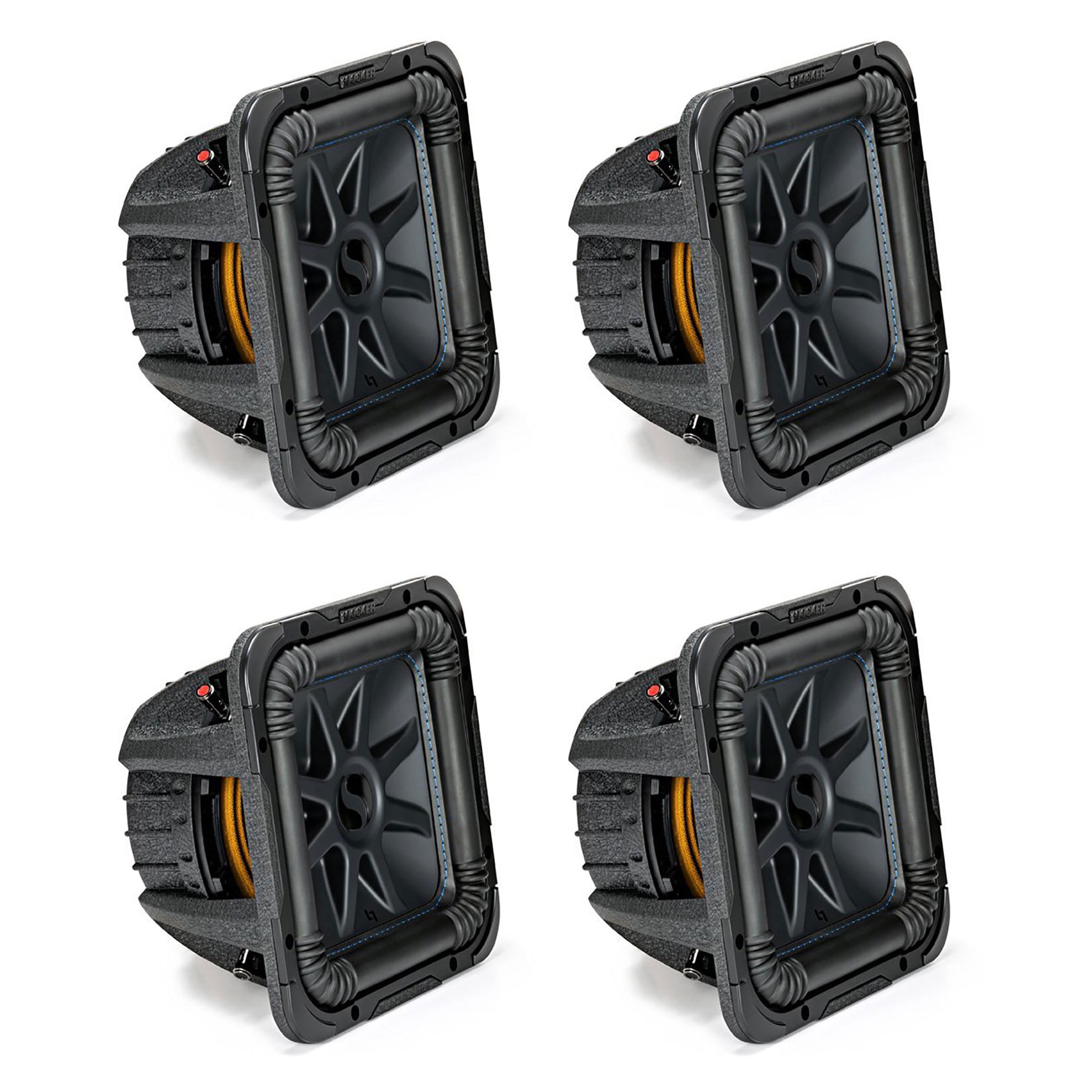 Renewed Kicker 44L7S102 Car Audio Solo-Baric 10 Subwoofer Square L7 Dual 2 Ohm Sub