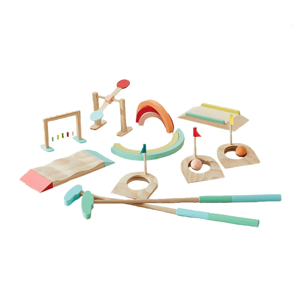 wooden golf set toy