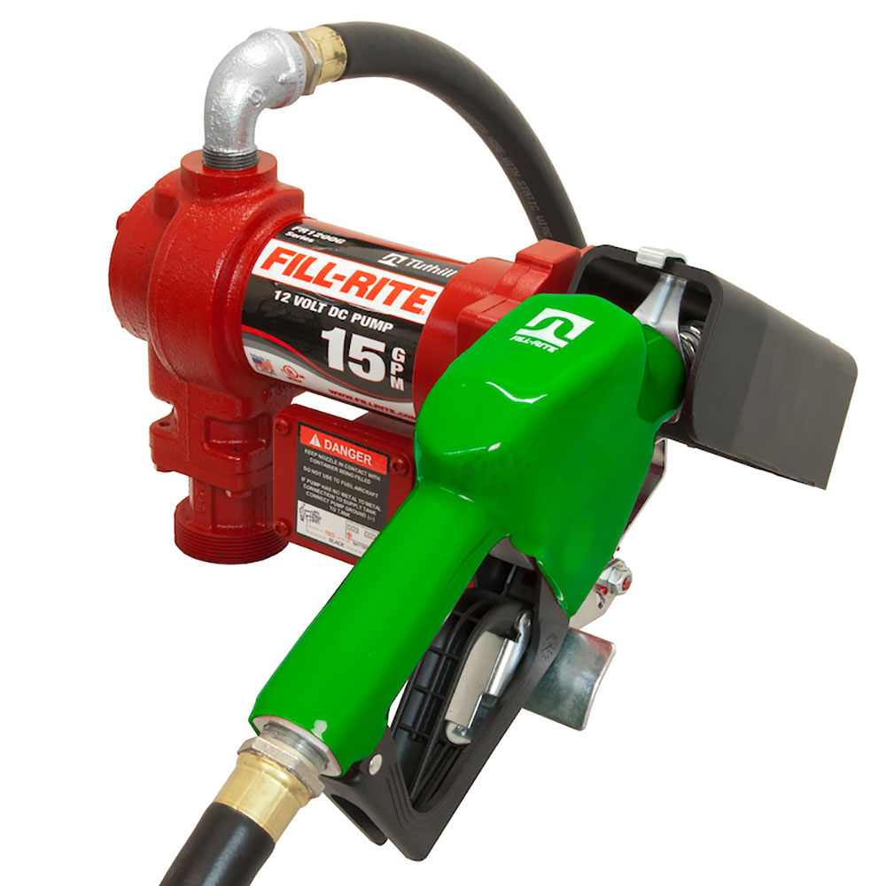 FillRite 12 Volt DC Fuel Transfer Pump with Hose and Leaded Nozzle