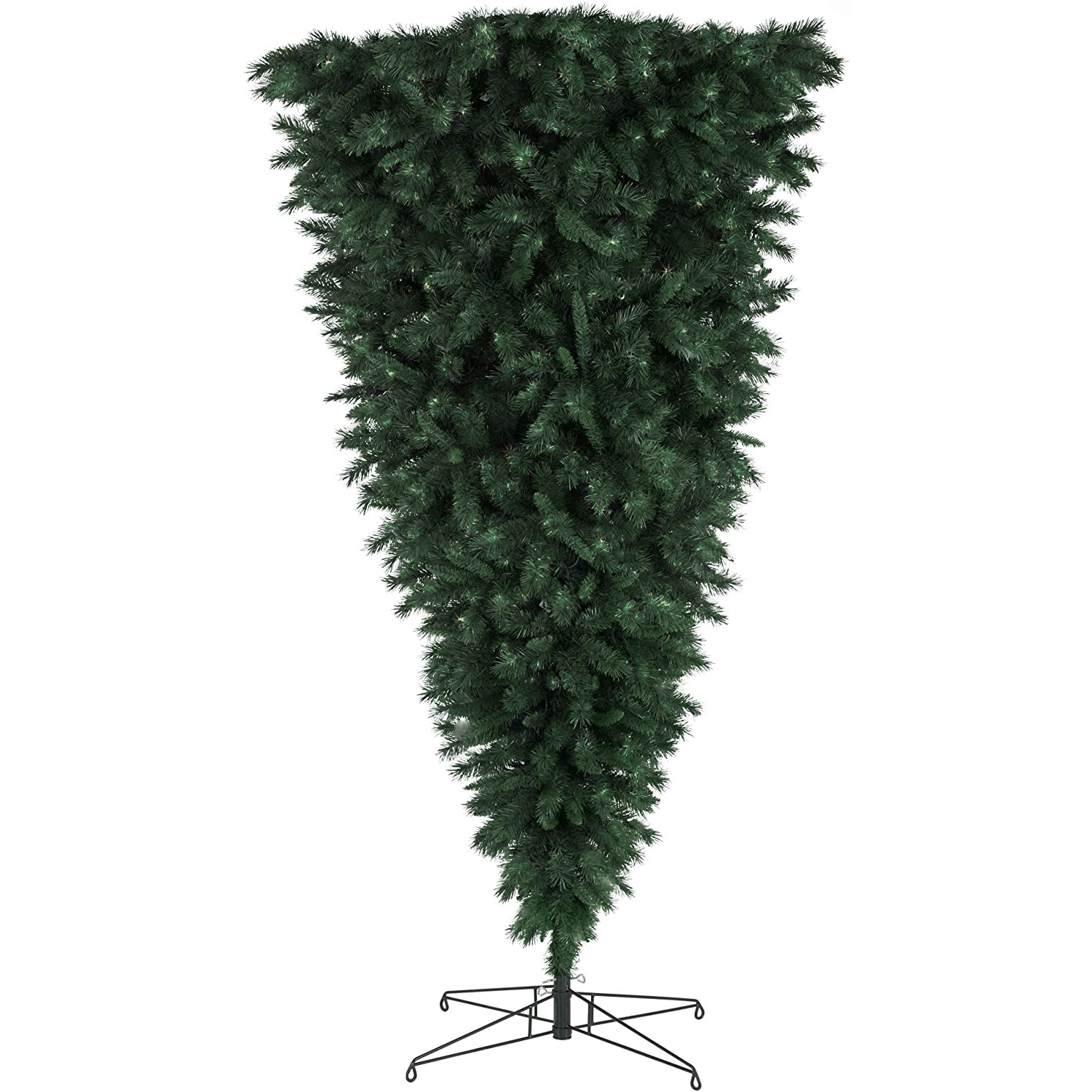 Treetopia Knocked Upside Down 7 Foot Unlit Christmas Tree with Stand ...