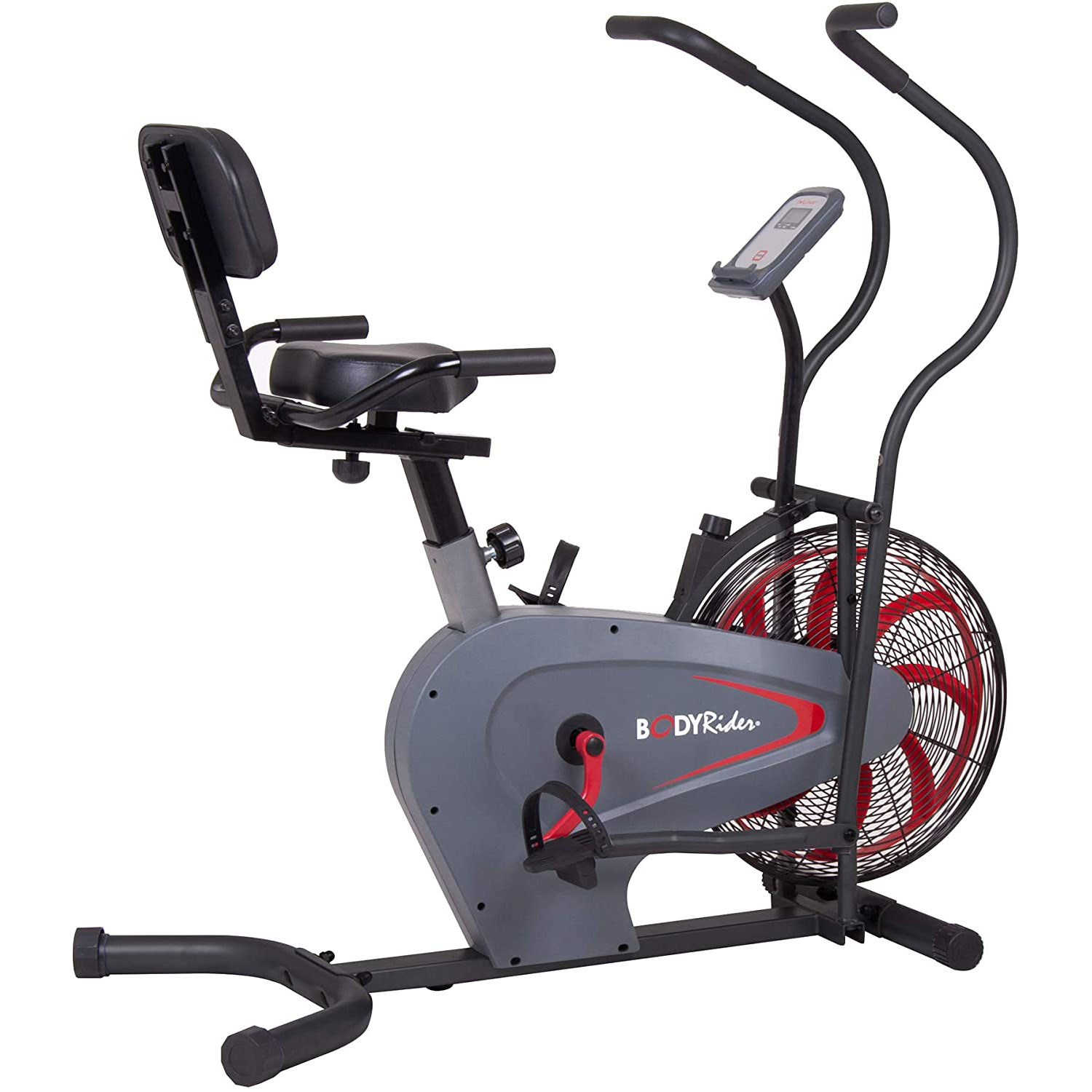 exercise bike with back support