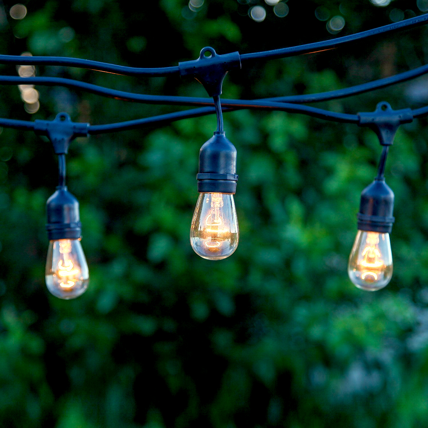 Brightech Ambience Edison White LED Waterproof String Lights, 48 Ft