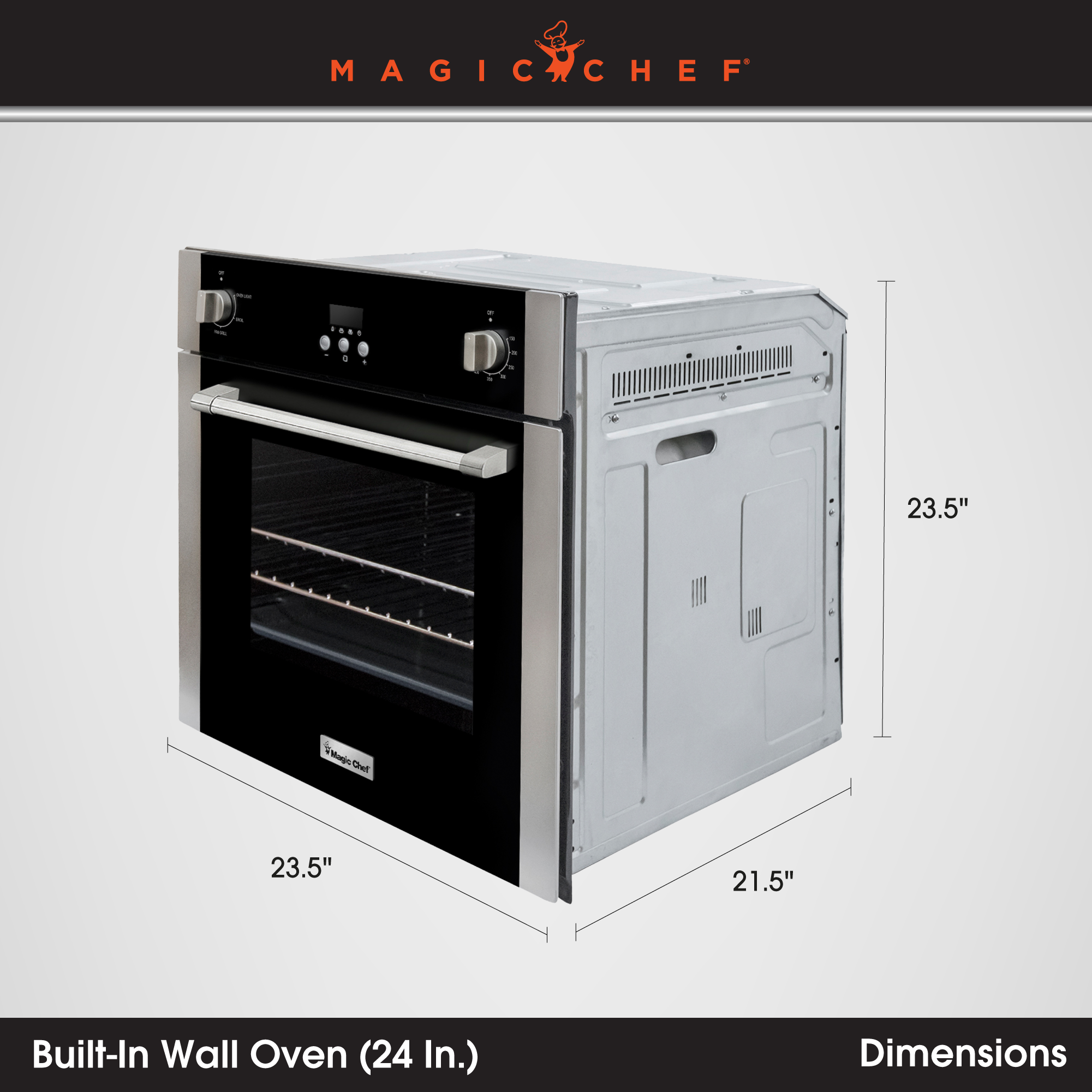 Magic Chef MCSWOE24S 2.2 Cubic Foot Built In Programmable Wall