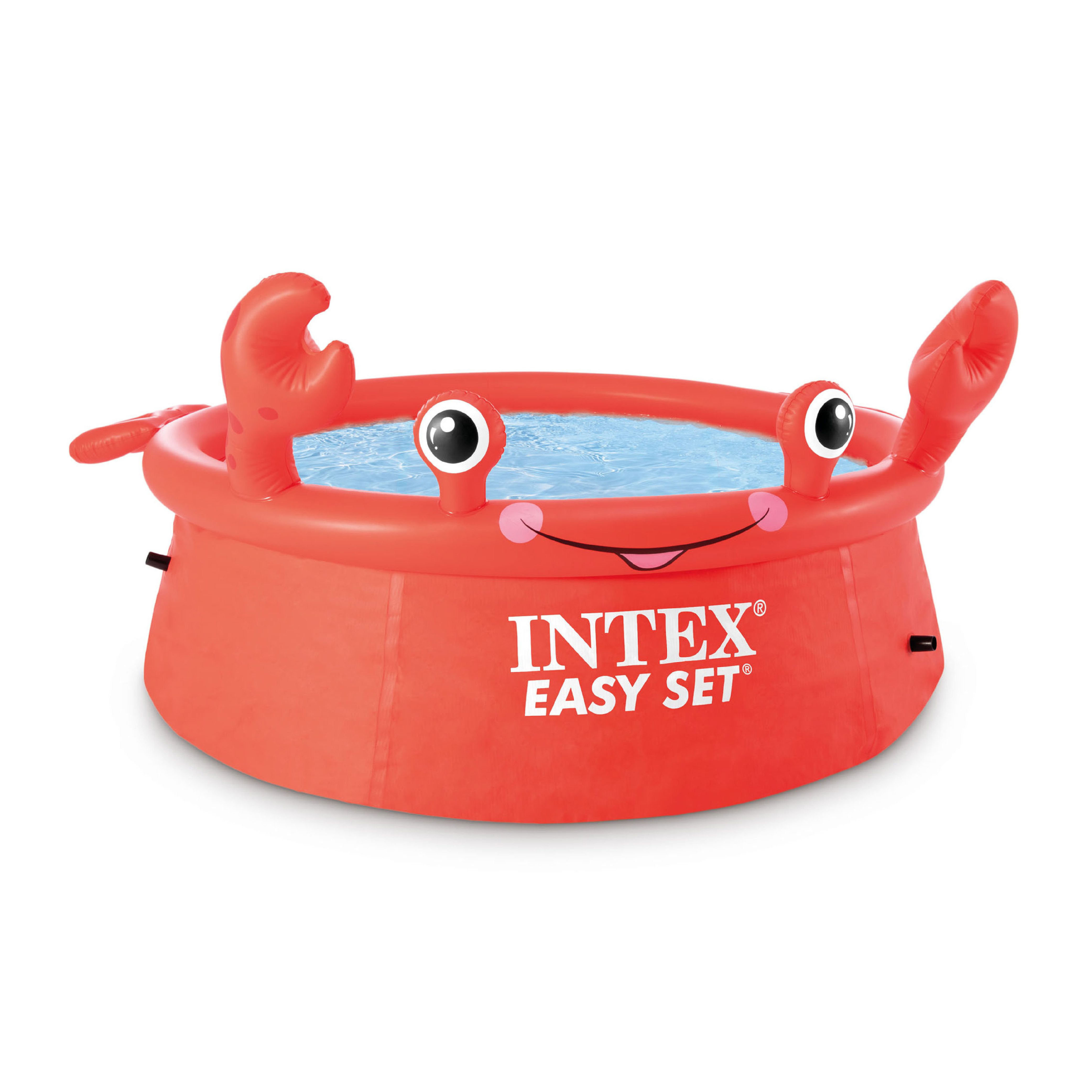Intex 26100EH Happy Crab Easy Set 6 Fuß x 20 Zoll runder aufblasbarer Ring Kiddie Pool - Bild 1 von 8