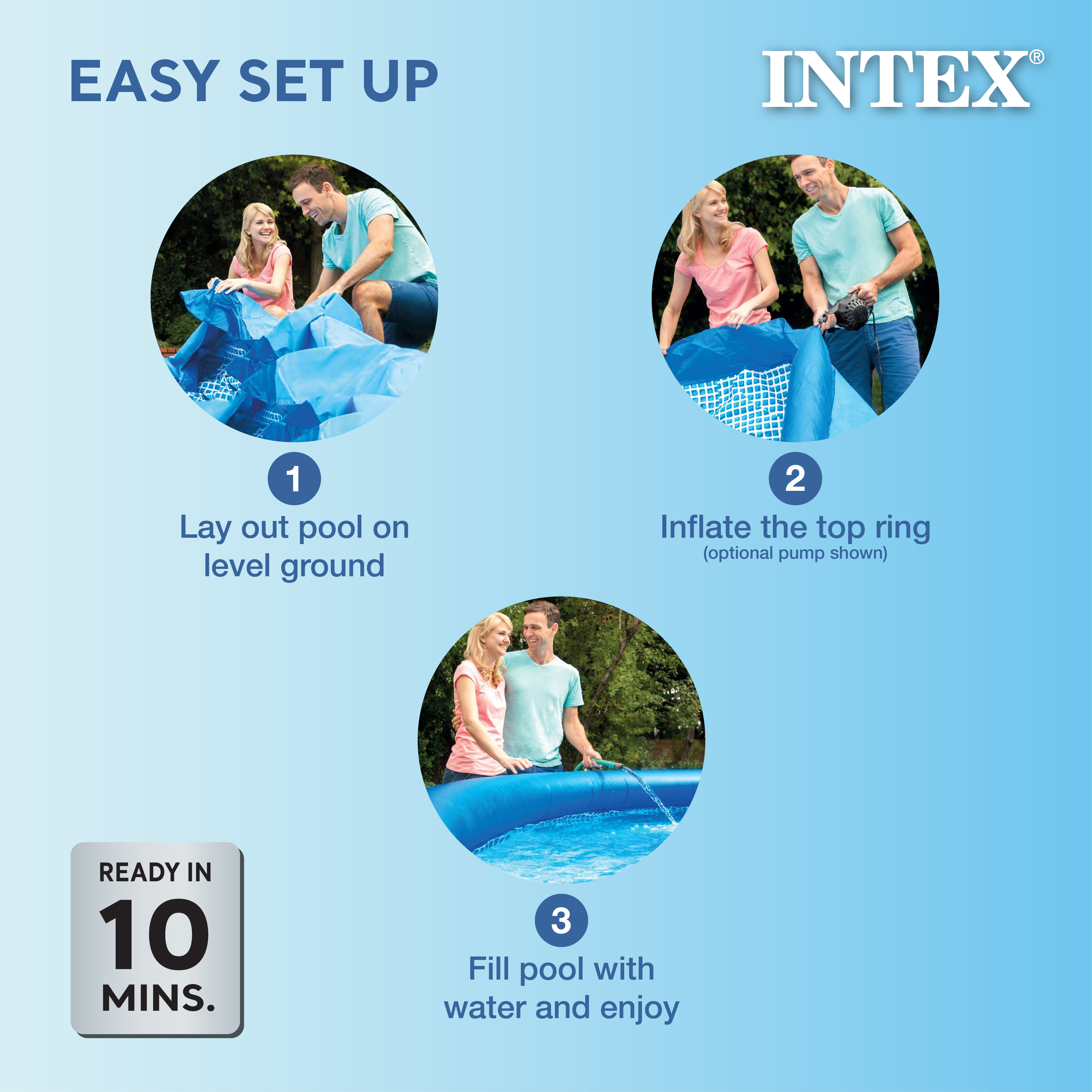 Intex 26100EH Happy Crab Easy Set 6 Fuß x 20 Zoll runder aufblasbarer Ring Kiddie Pool - Bild 5 von 8