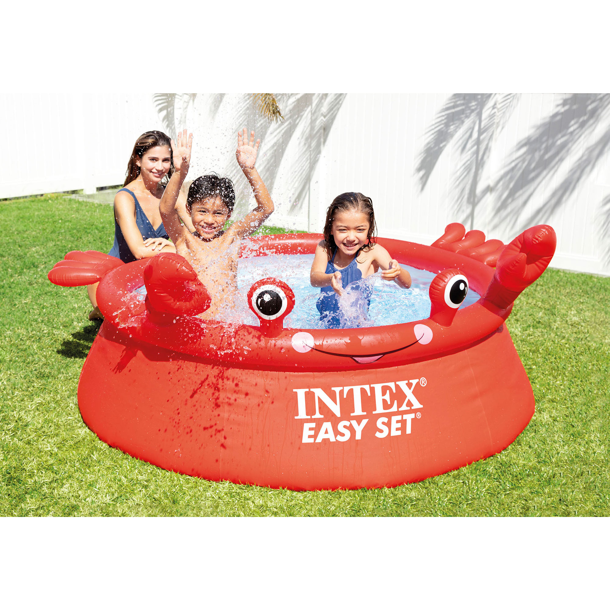 Intex 26100EH Happy Crab Easy Set 6 Fuß x 20 Zoll runder aufblasbarer Ring Kiddie Pool - Bild 8 von 8