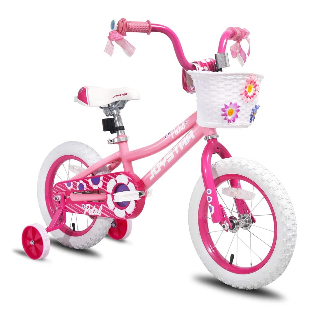 Joystar Petal 16 Inch Kids Bike Bicycle w/ Training Wheels, Ages 4 to 7