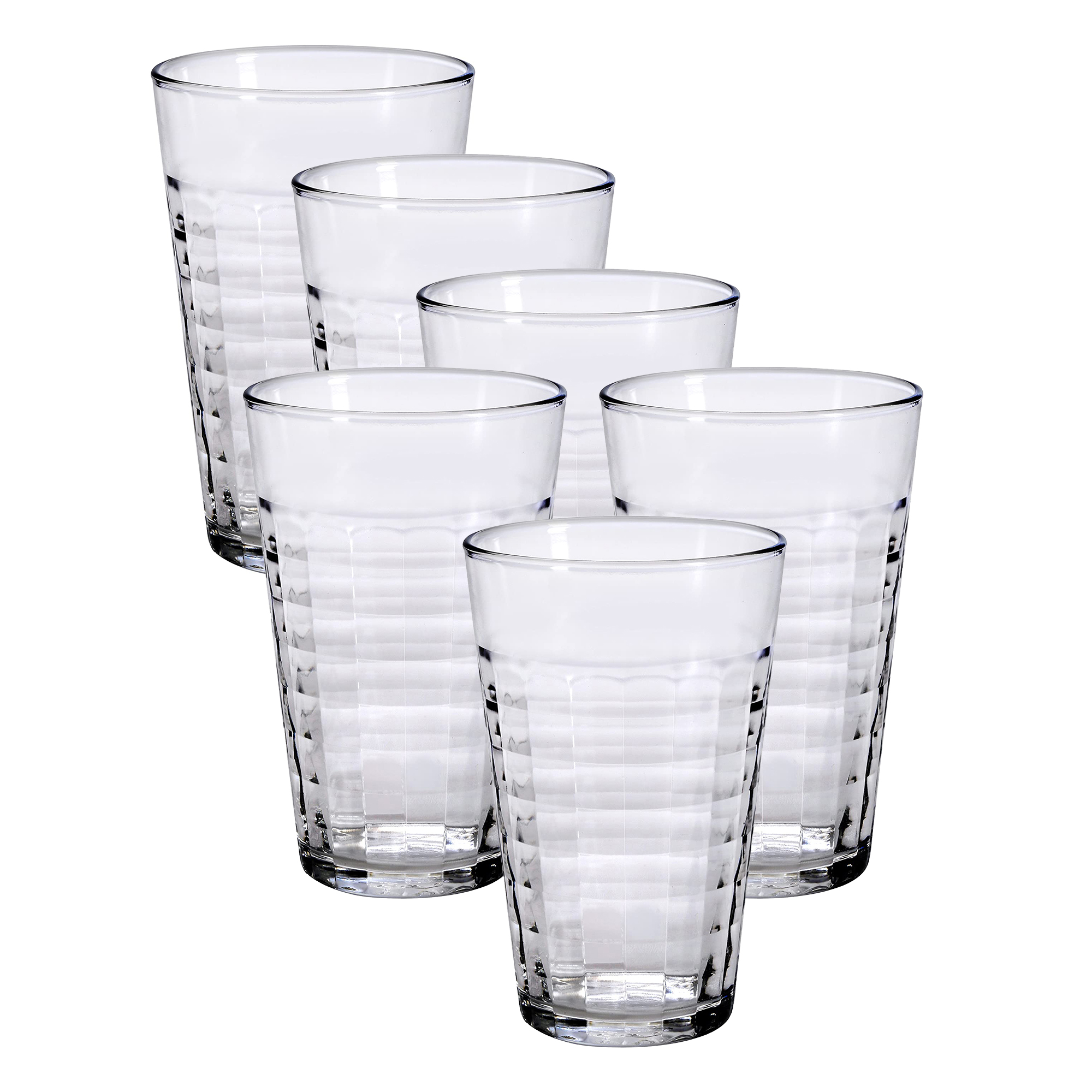 Duralex Prisme 17.5 Oz Clear Tempered Glass Tumbler Drinking Glasses, Set of 6 3550190502909 | eBay