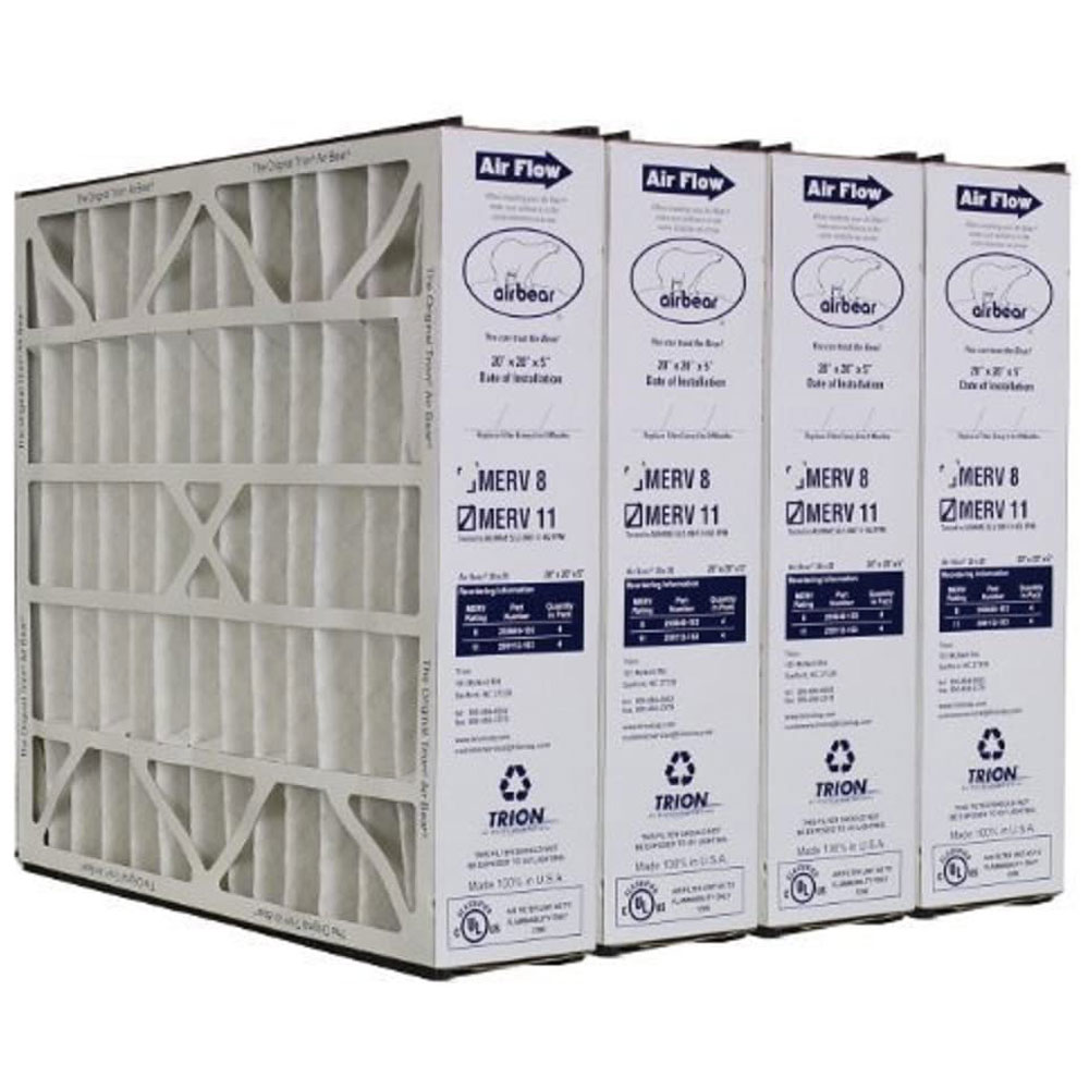 Trion Air Bear 20 x 20 x 5 Inch MERV 11 Air Purifier Filter (4 Pack