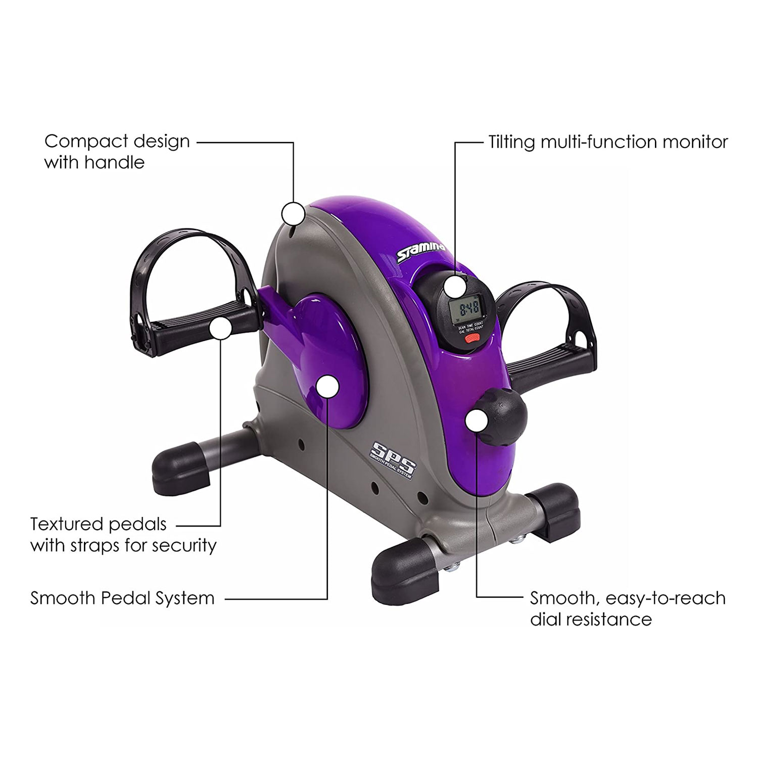 Stamina Products Mini Stationary Under Desk Exercise Bike Home/Office, Purple 22643101425 eBay
