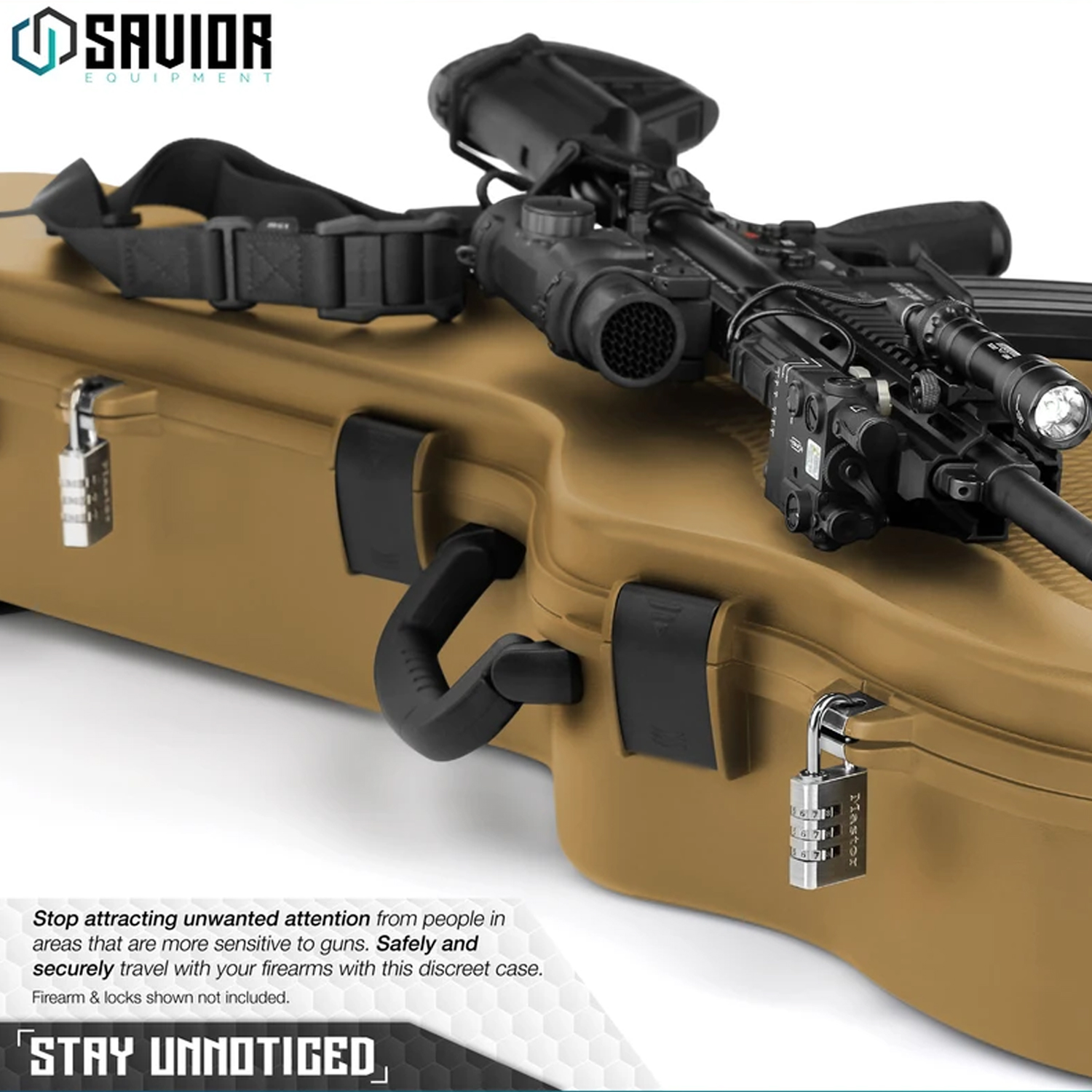 Savior Equipment Tactical Lockable Single Rifle Foam Padded Guitar Gun