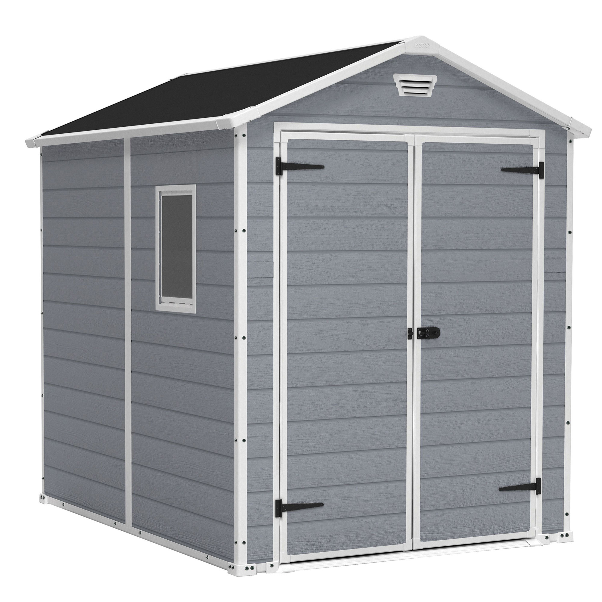 Keter 213413 Manor 6 X 8 DD All Weather Resistant Outdoor Storage Shed ...