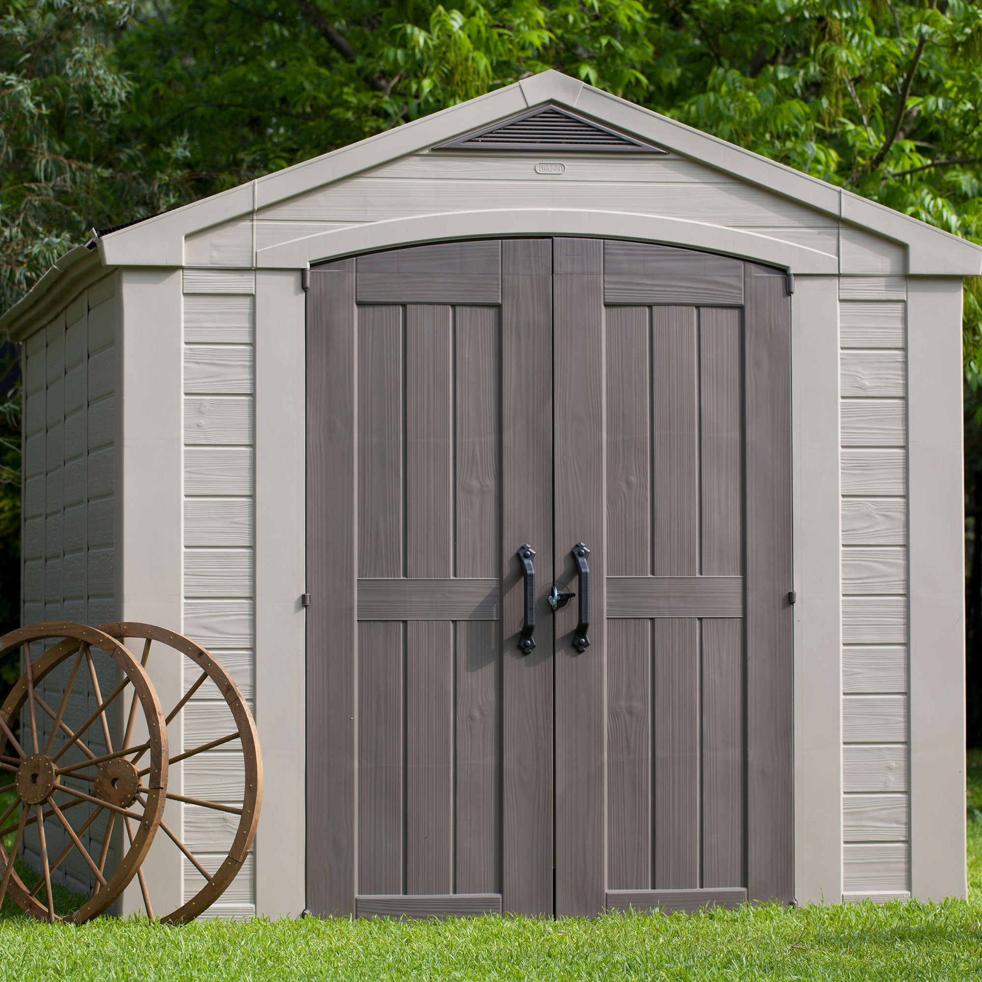 Keter 211203 Factor 8 x 11 All Weather Resistant Outdoor Storage Shed ...